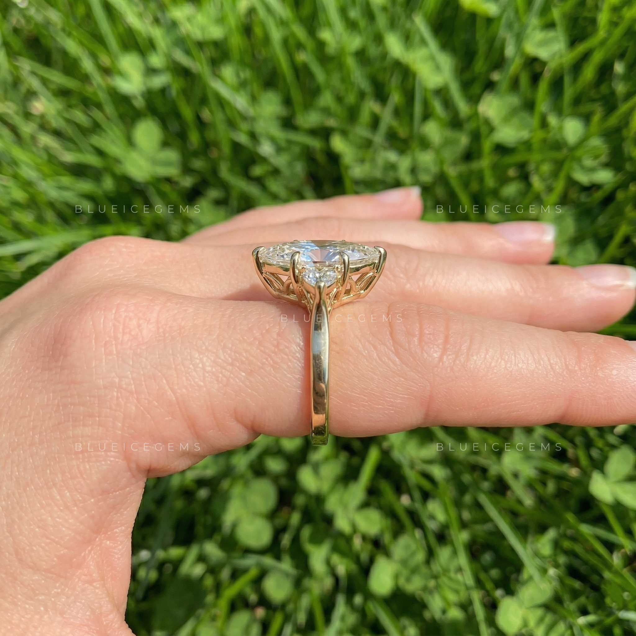 Majestic Horizon Marquise and Pear Trilogy Engagement Ring