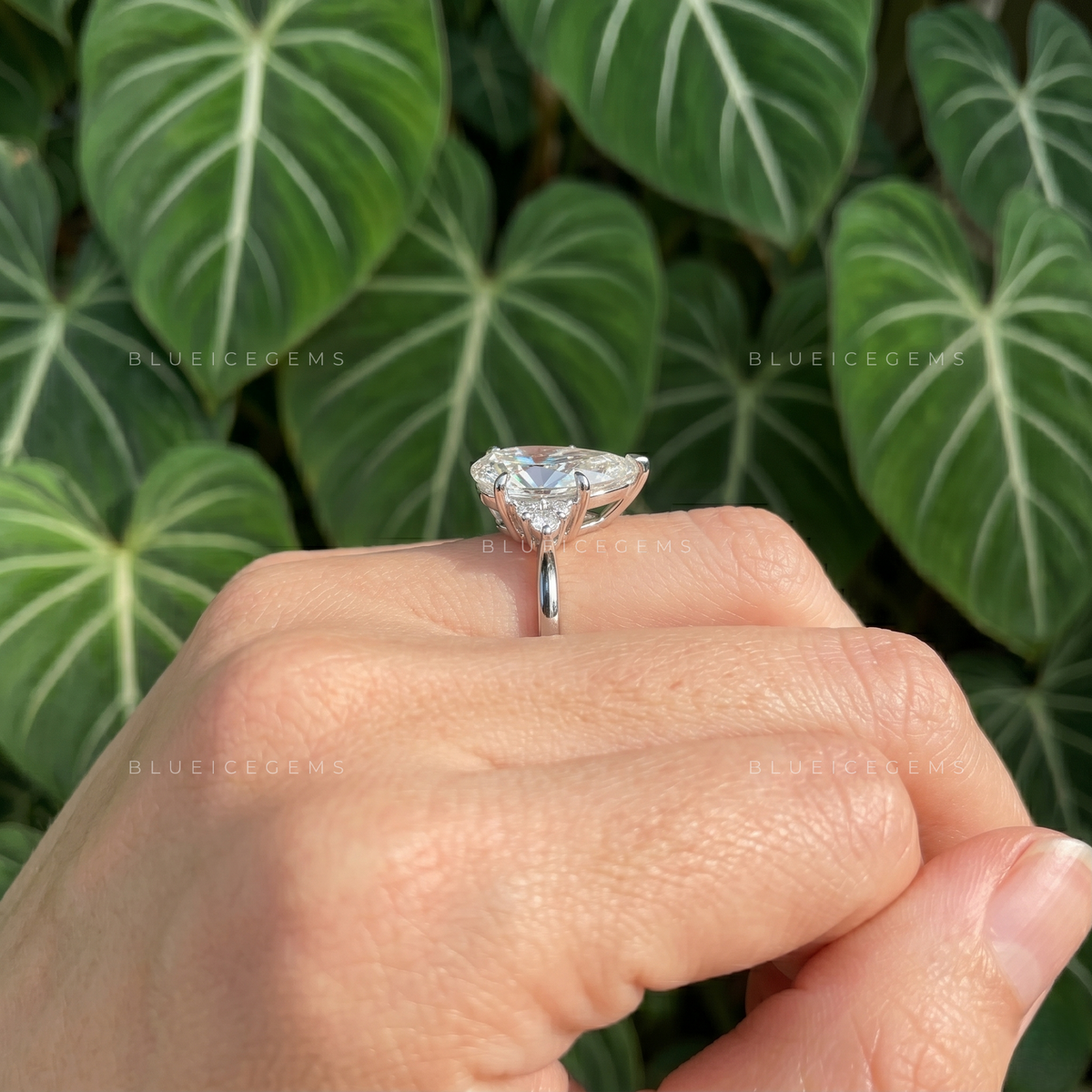 Enchanting Grace Pear Cut Claw Prong Solitaire Engagement Ring