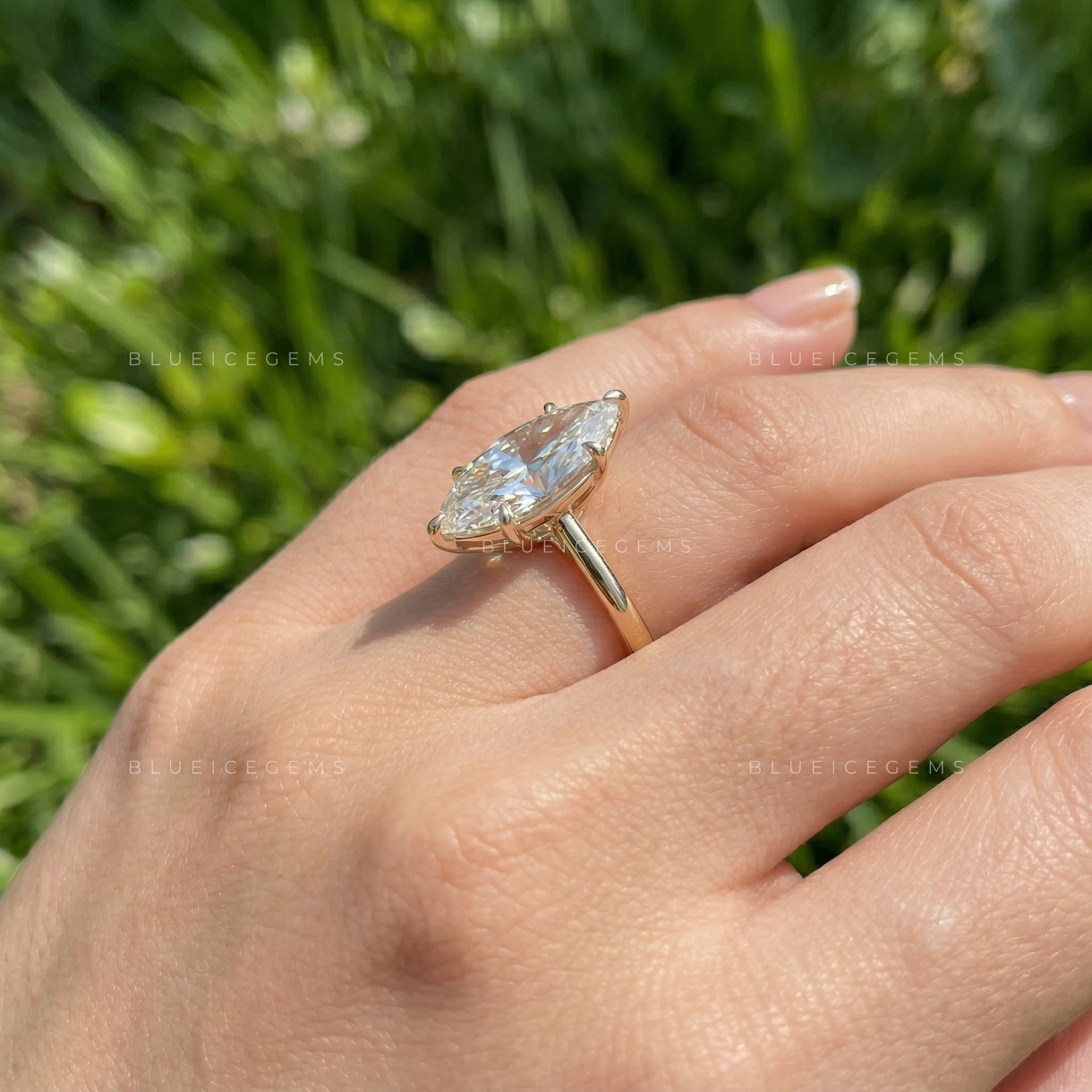 The "Main Character" Marquise Solitaire: Bold 6-Prong Icon Ring