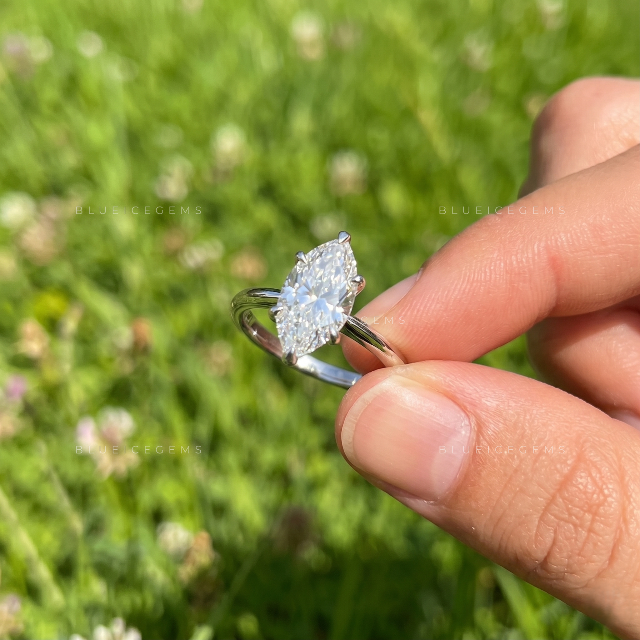 Vintage Allure Marquise Cut Classic Solitaire Engagement Ring