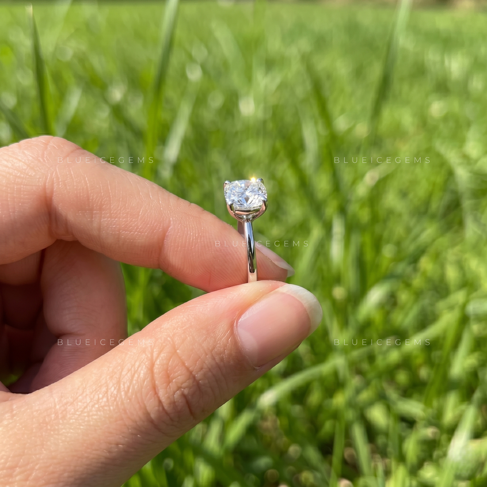 Vintage Allure Cushion Cut Classic Solitaire Ring