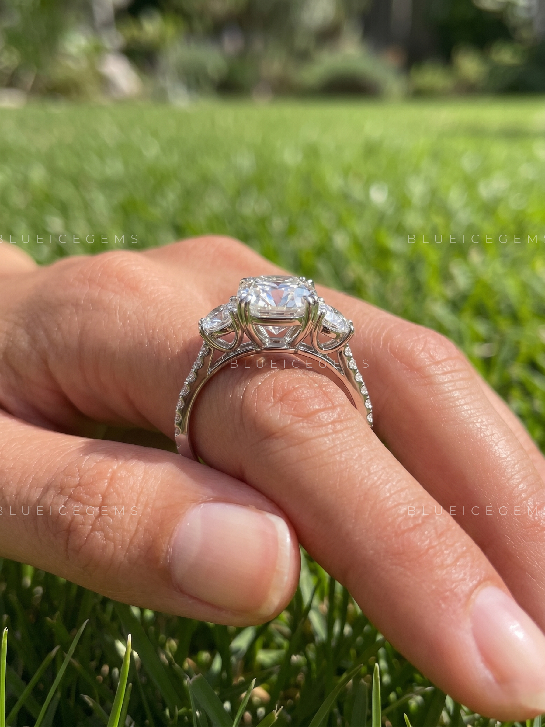 The "Grandeur Trilogy" Cushion Halo: A Dramatic 3CT Masterpiece