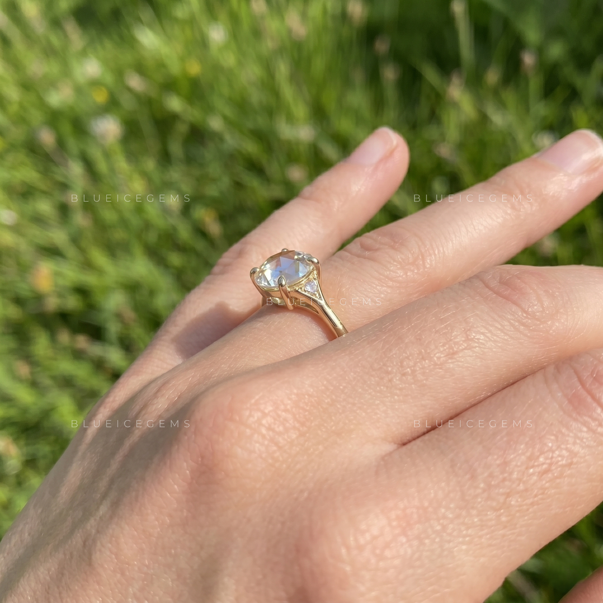 Vintage Charm Round Rose Cut Solitaire Engagement Ring