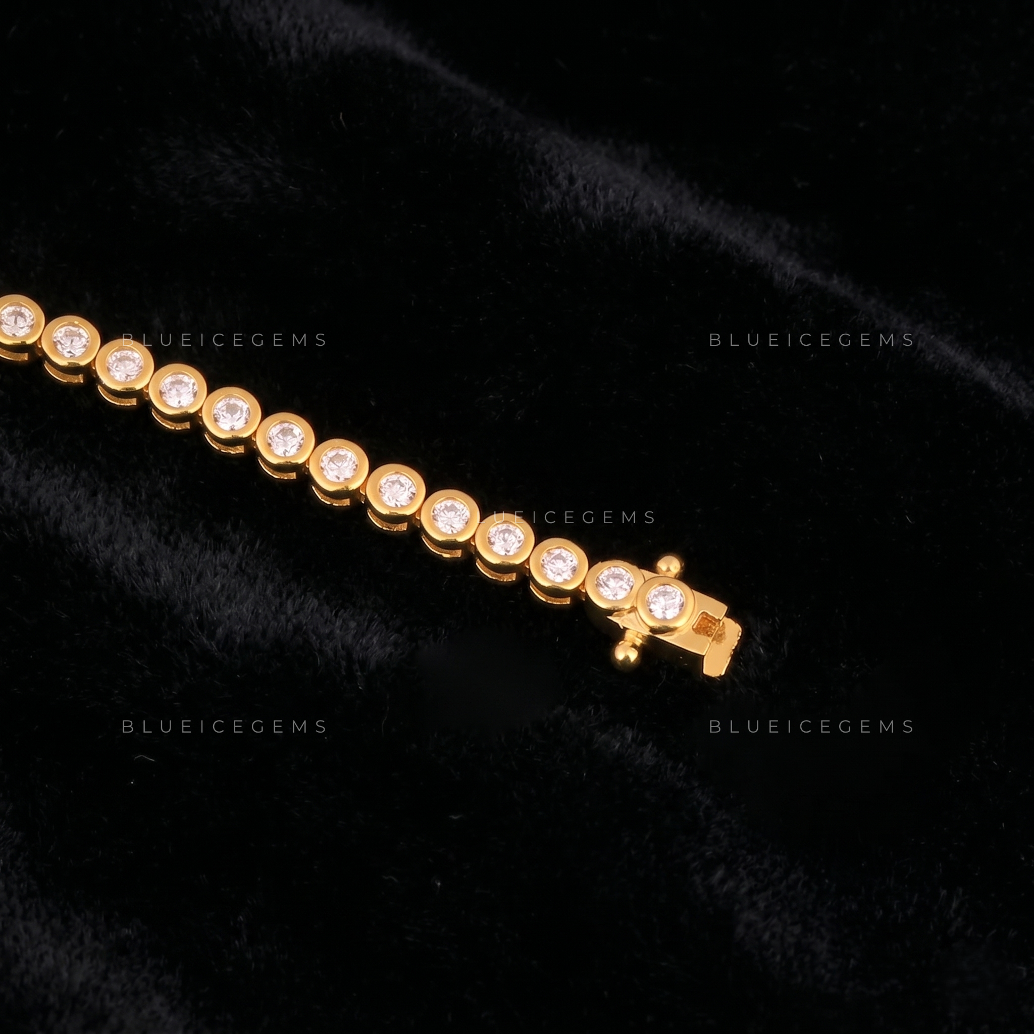 Golden Halo 5mm Bezel-Set Iced Tennis Masterpiece