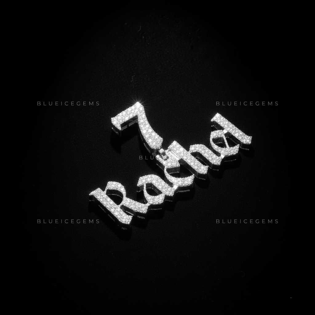 The "RACHEL 7" Sovereign: Old English Gothic script & Numerology Emblem Pendant
