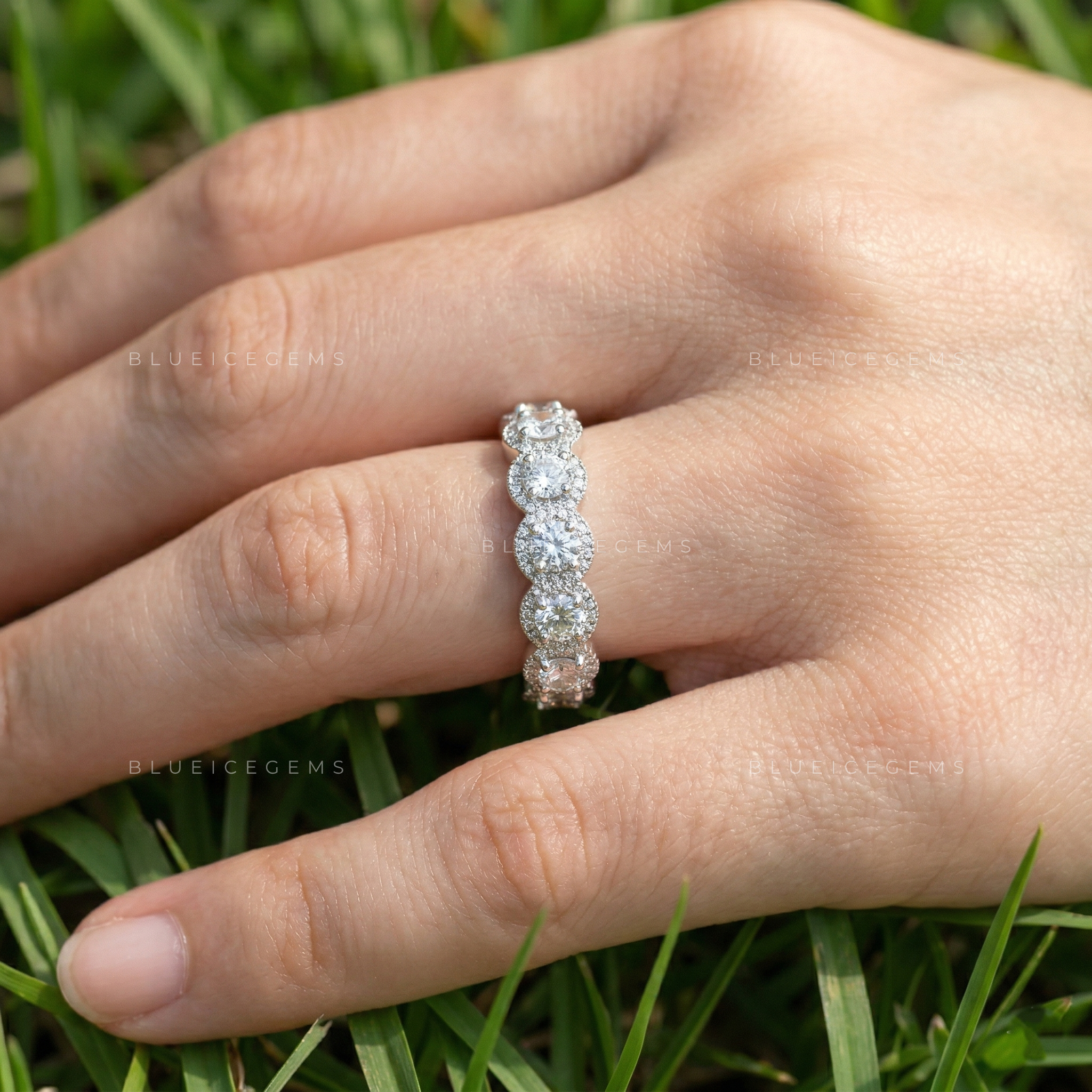 The "Endless Radiance" Halo Eternity Band: Iconic Brilliance