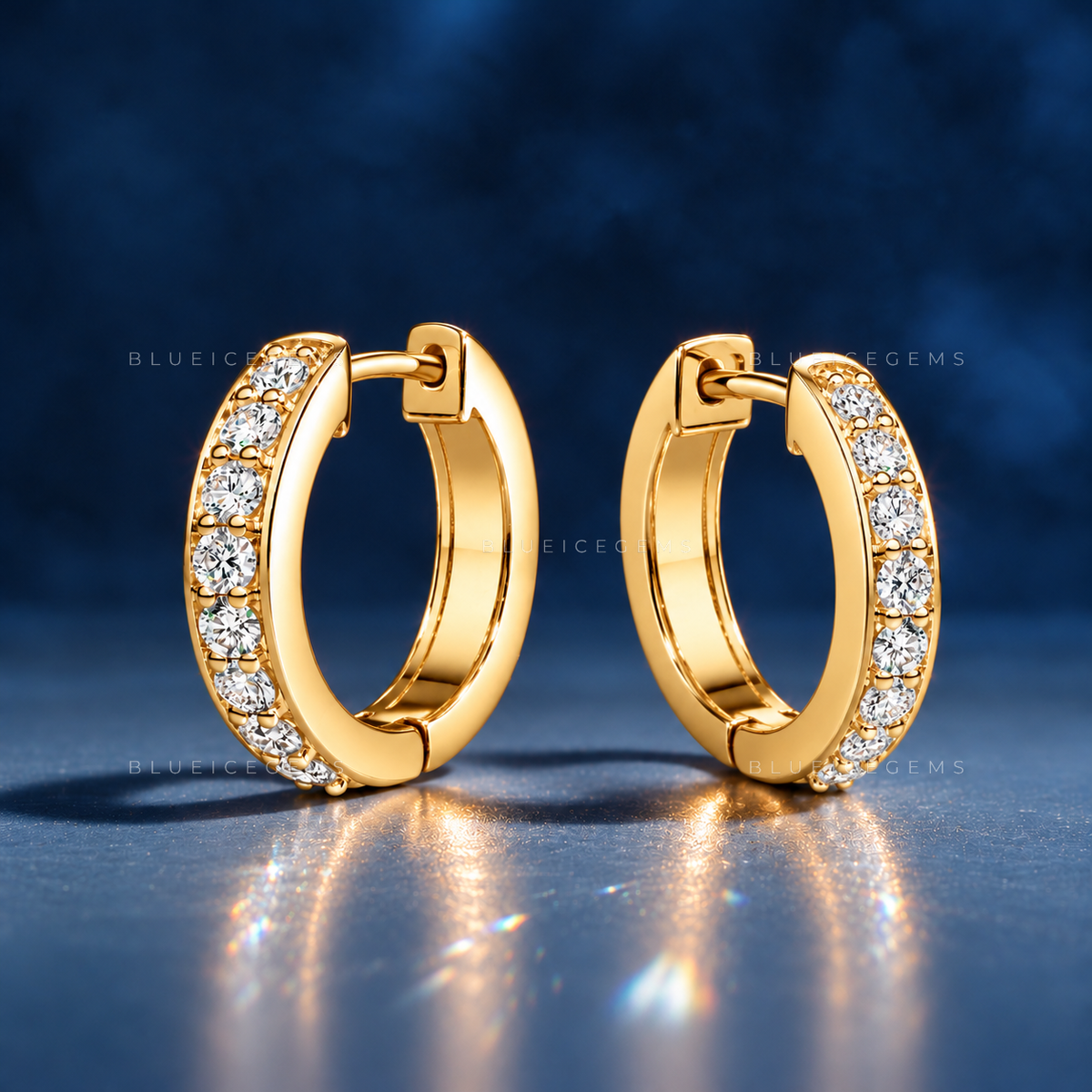 Classic Round Pavé Hoop Earrings