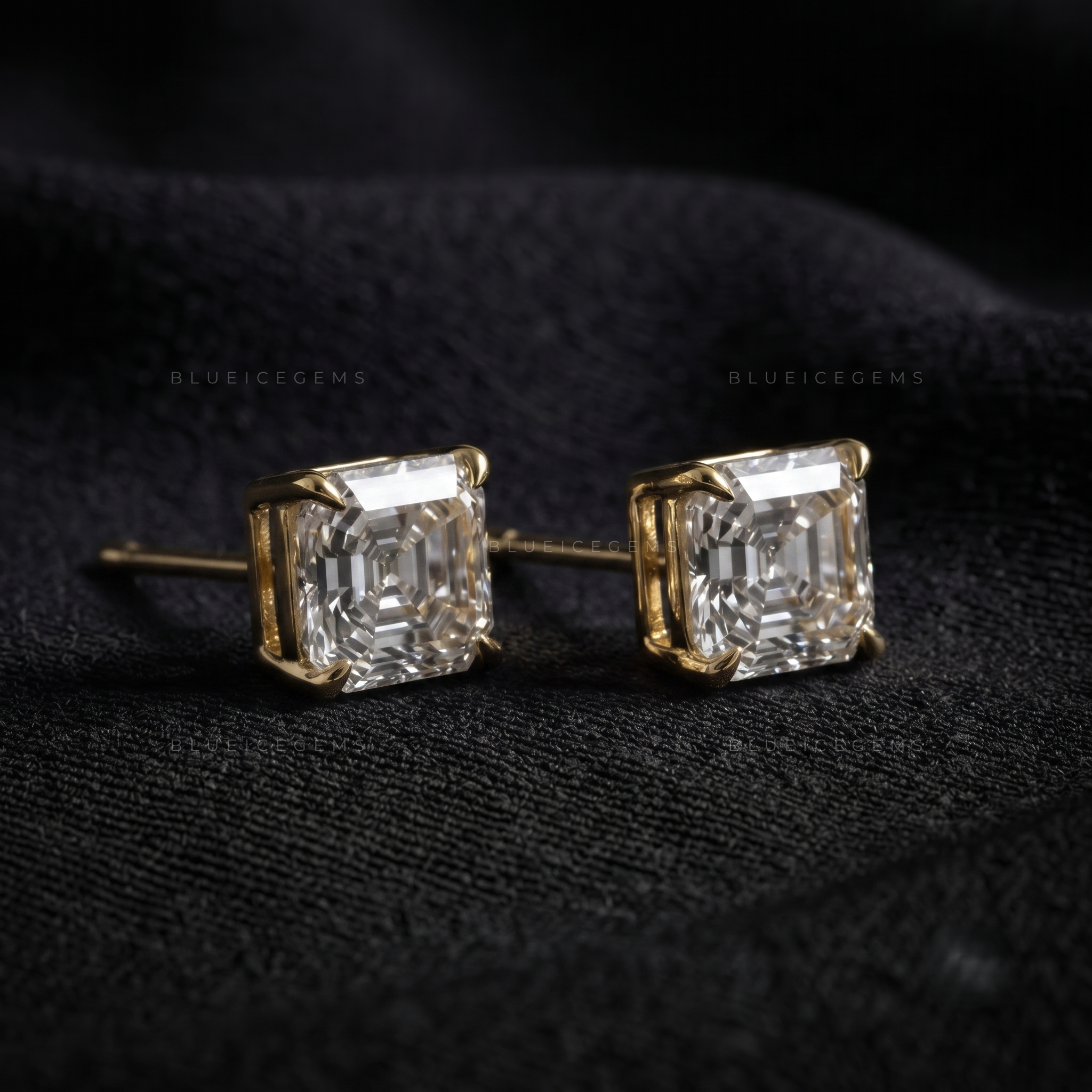 Artisan Asscher Step-Cut Lab-Grown Diamond Stud Earrings