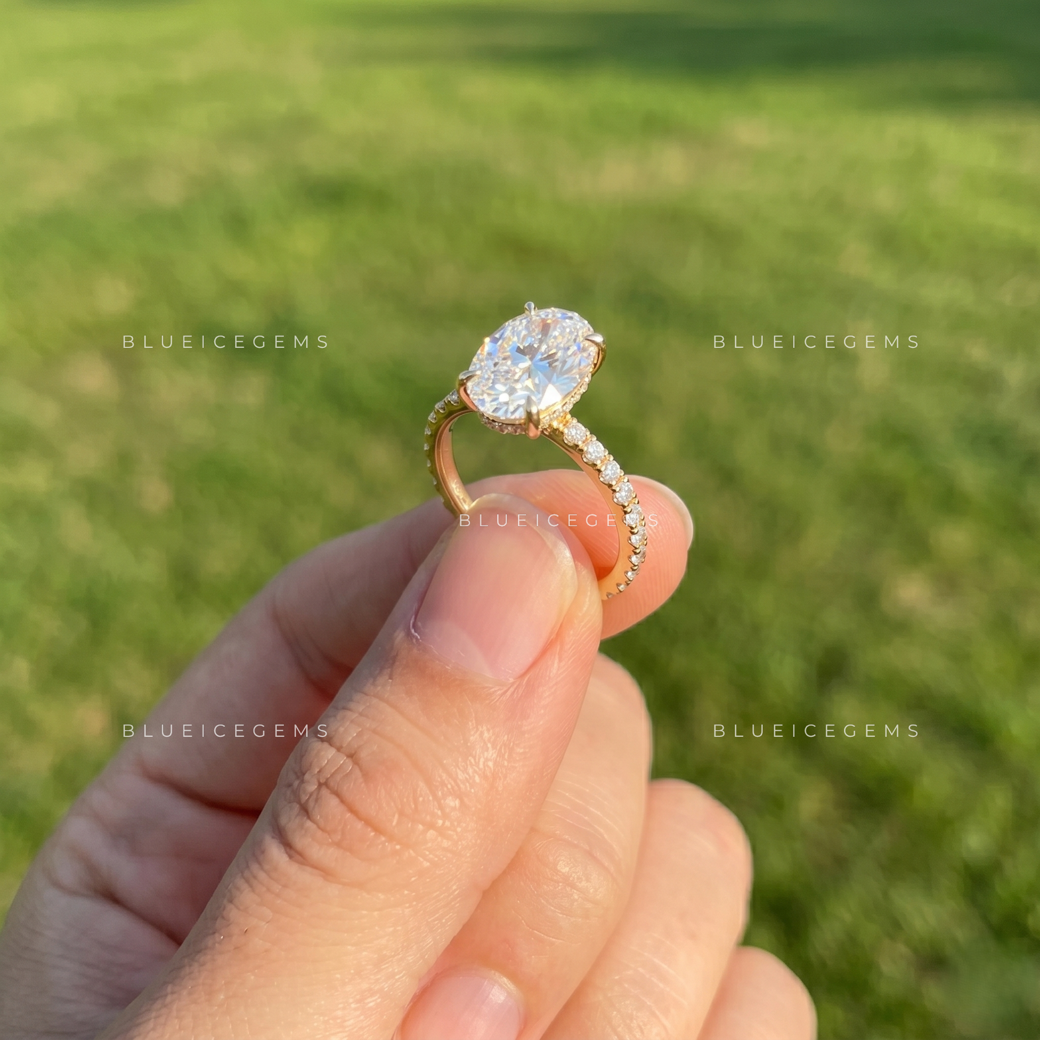 Artisan Legacy Oval Cut Hidden Halo Engagement Ring