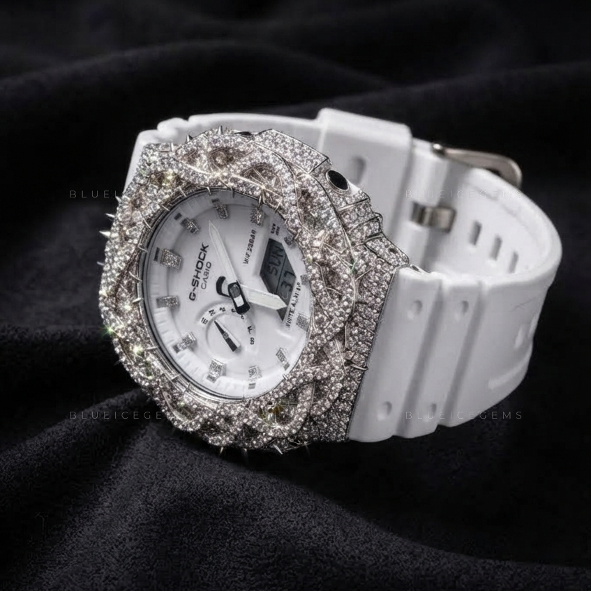 Thorn Sovereign Iced Watch – VVS Moissanite Custom Bezel
