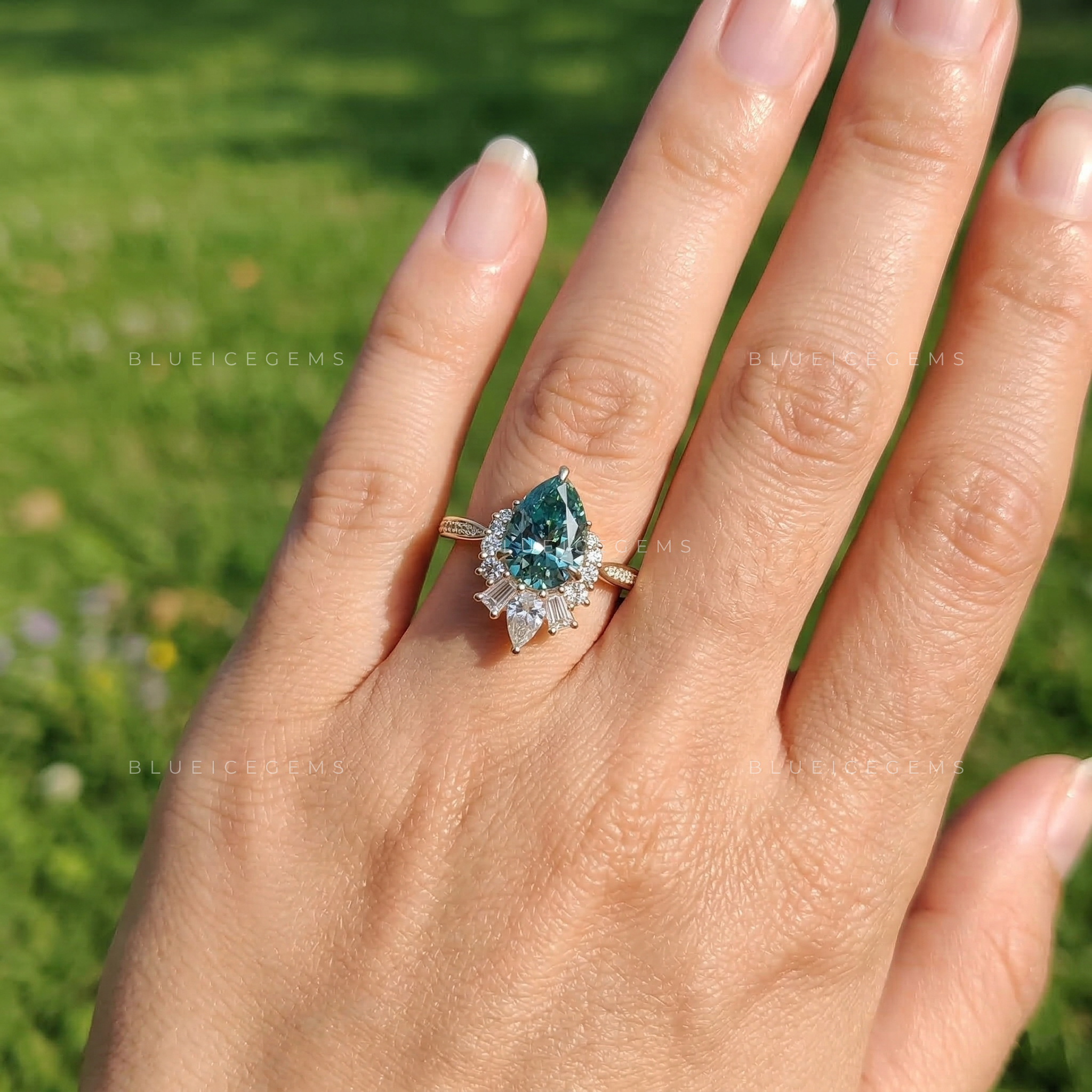 Vintage Pear Cut Engagement Ring