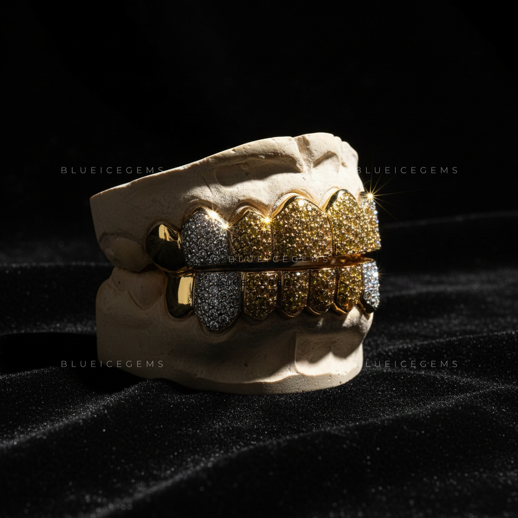 Canary Gilded Shield Full-Set Grillz