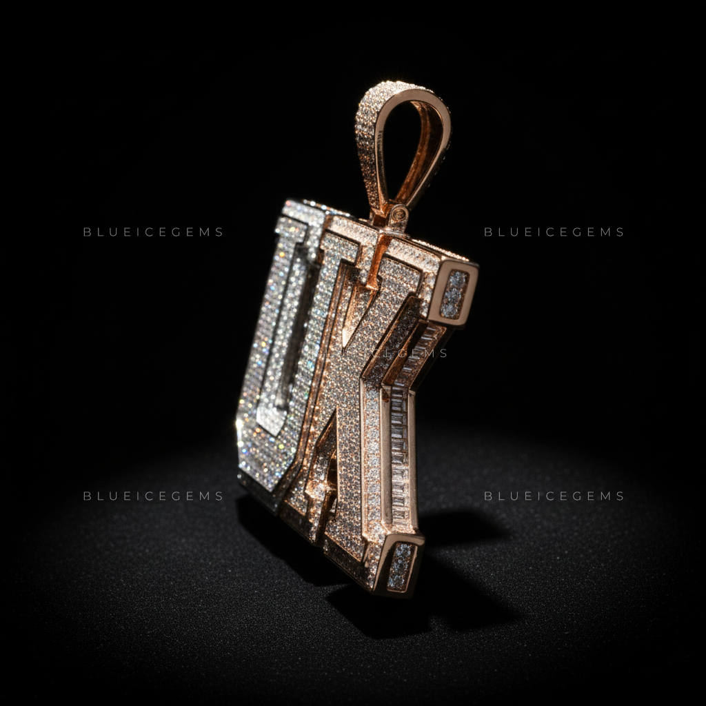 The "UK" Collegiate Sovereign: Baguette-Fusion Block & Two-Tone Industrial Pendant