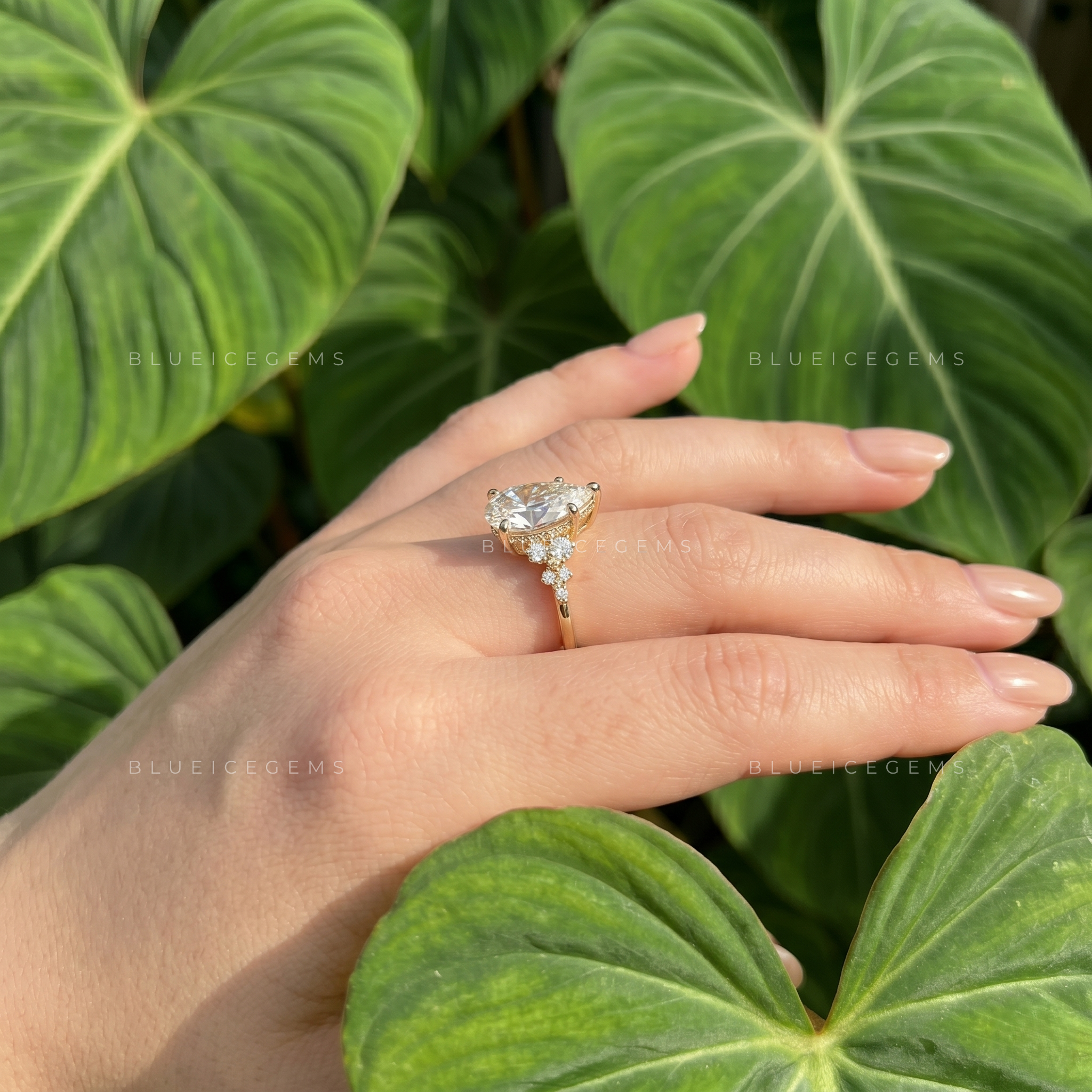 Serenade of Elegance Pear Cut Teardrop Engagement Ring