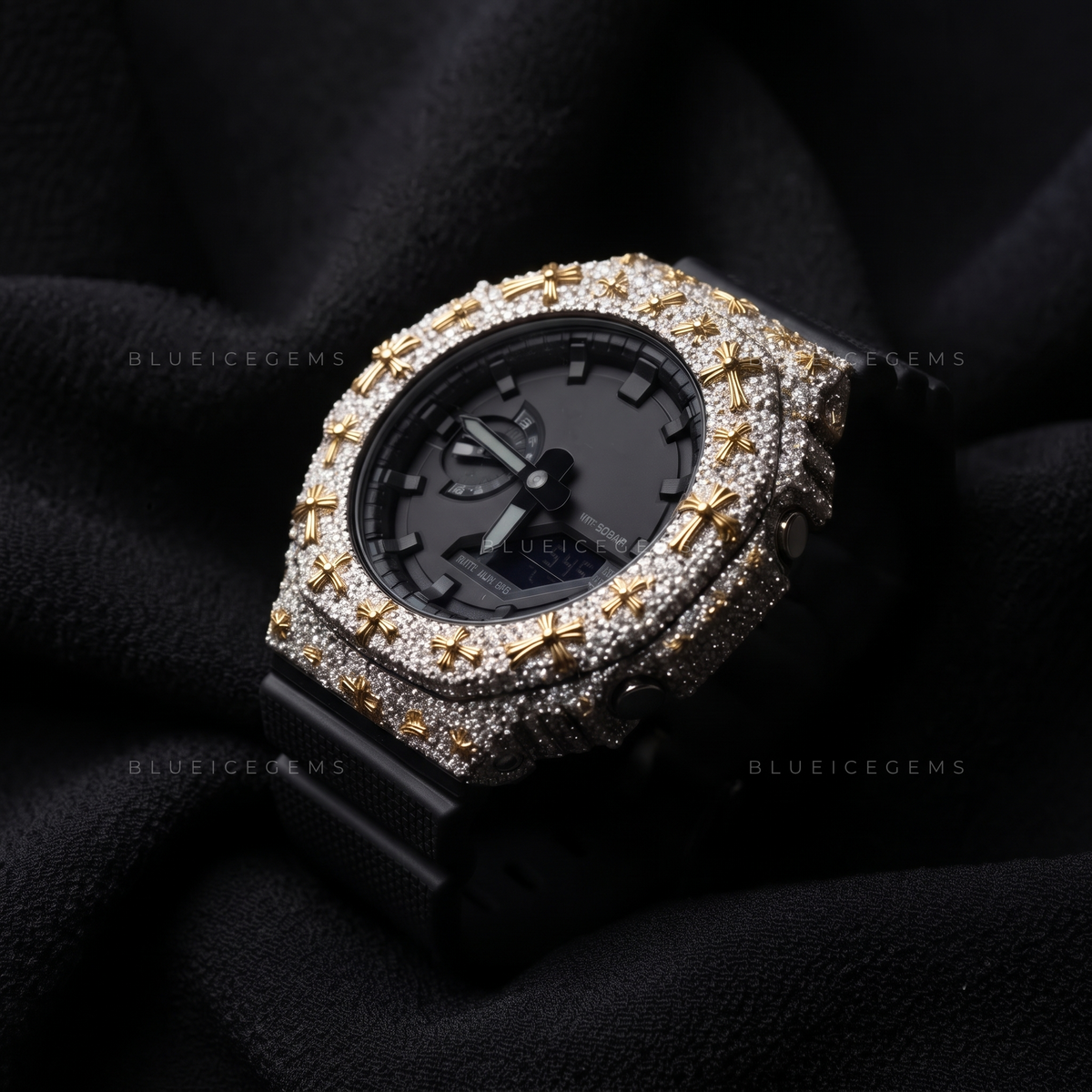 Golden Crossfire VVS1 Iced Watch