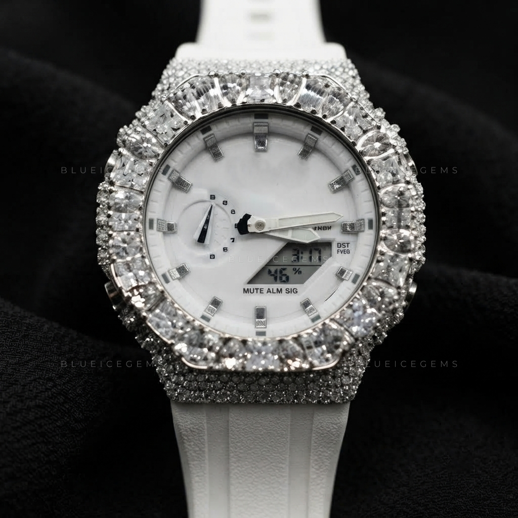 Prism Sovereign Rainbow Watch – 8.455 CT Multicolor Moissanite