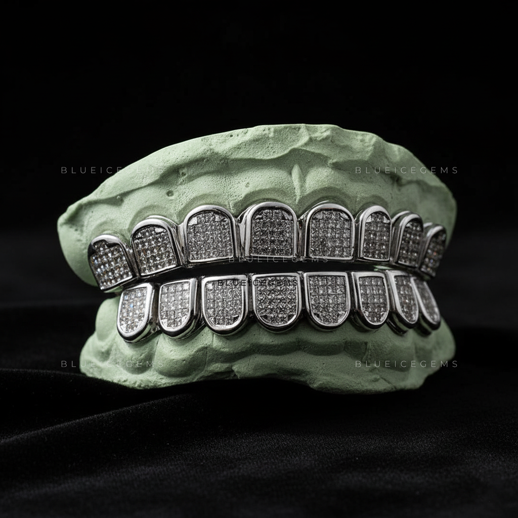 Glacier Peak Double-Row Diamond Grillz