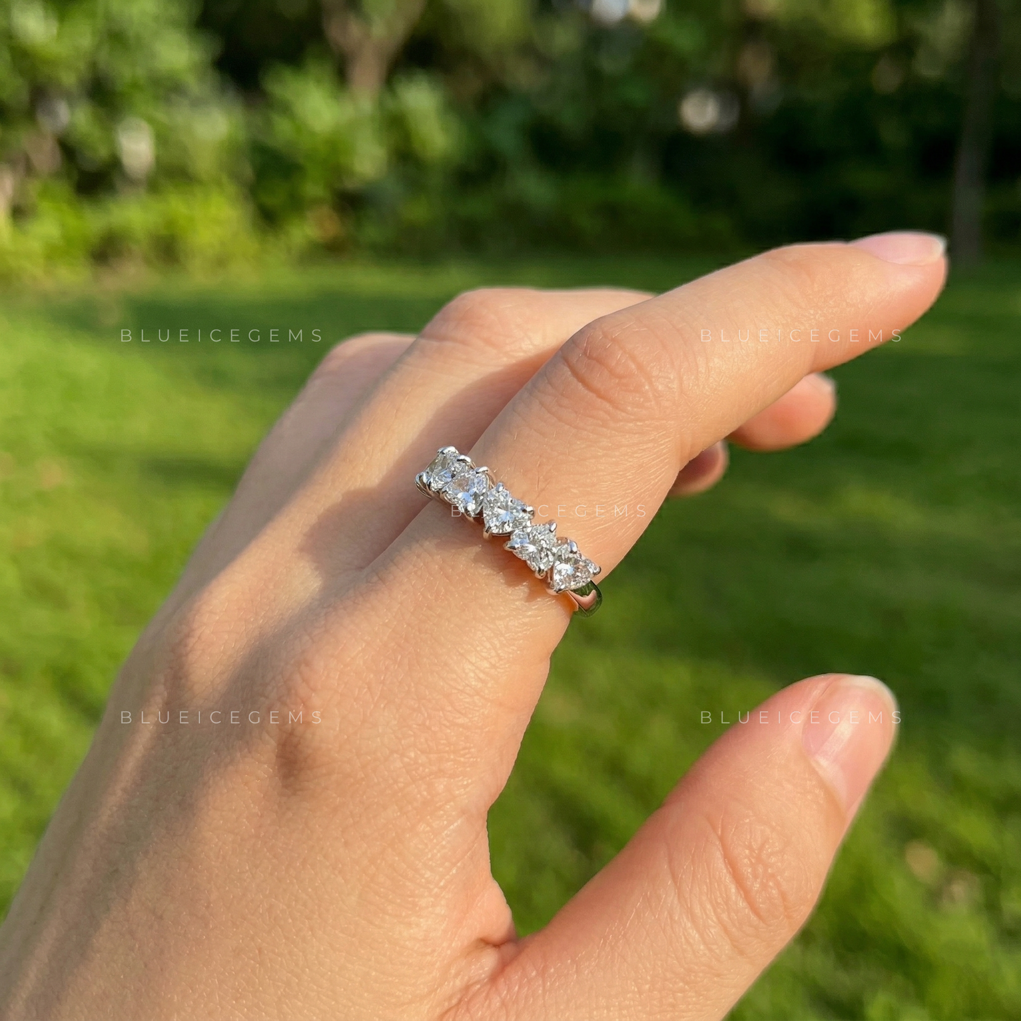 Eternal Devotion Heart Cut Lab-Grown Diamond Eternity Band