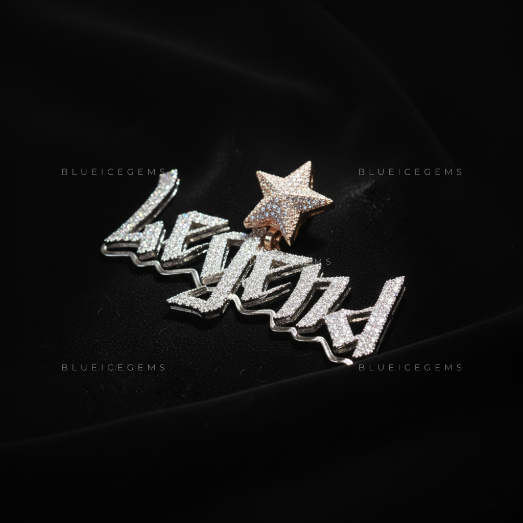 The Galactic "LEGEND" Sovereign: Sharp Gothic Script & Celestial Star Pendant