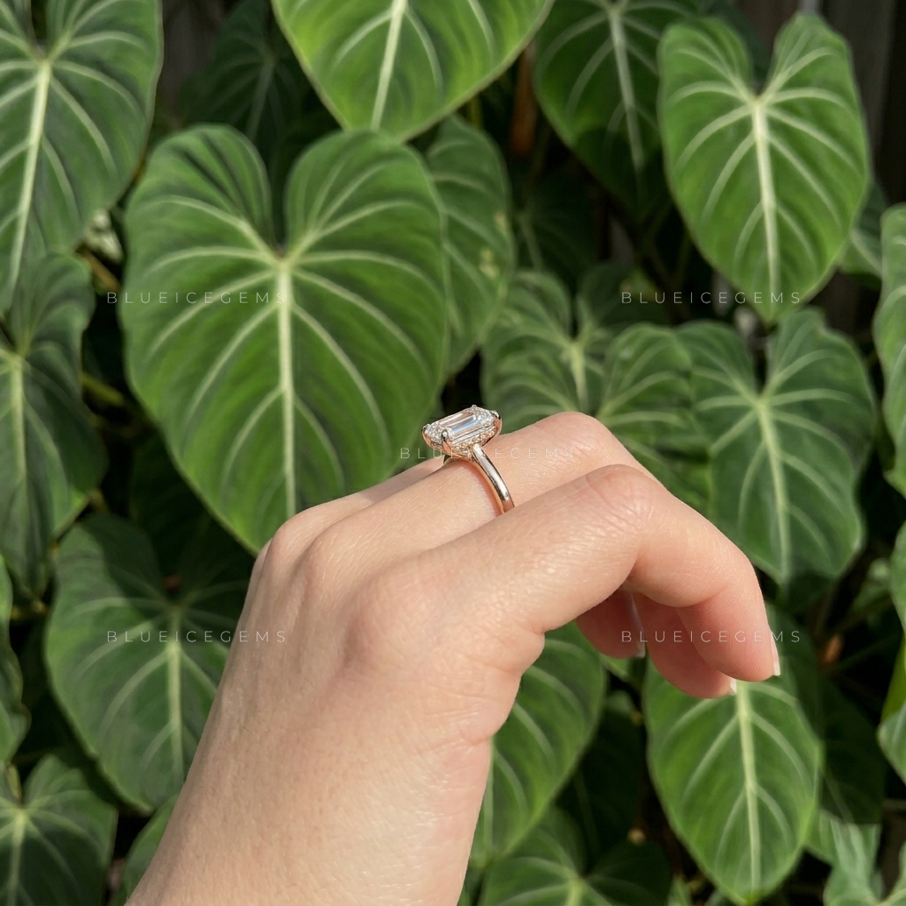 Elegance Unveiled Criss Cut Tulip Solitaire Engagement Ring
