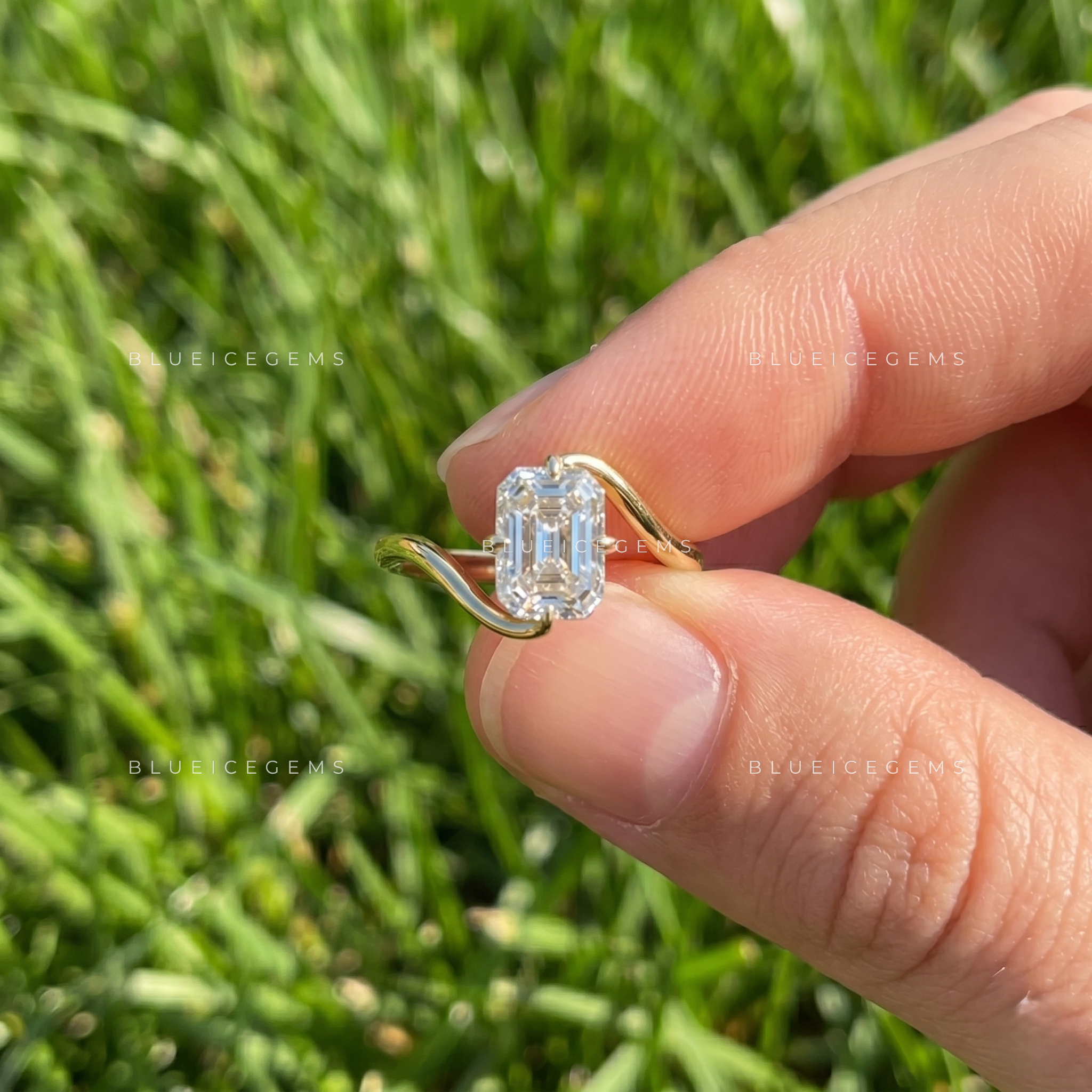 Vintage Elegance Old Mine Cushion Cut Bypass Solitaire Engagement Ring