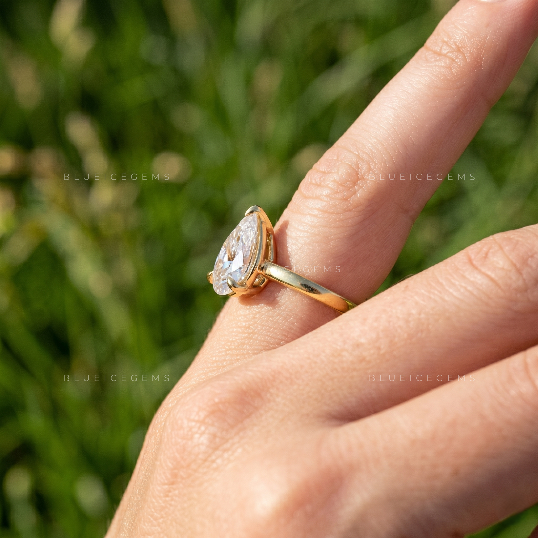 Timeless Grace Pear Cut Classic Silhouette Engagement Ring