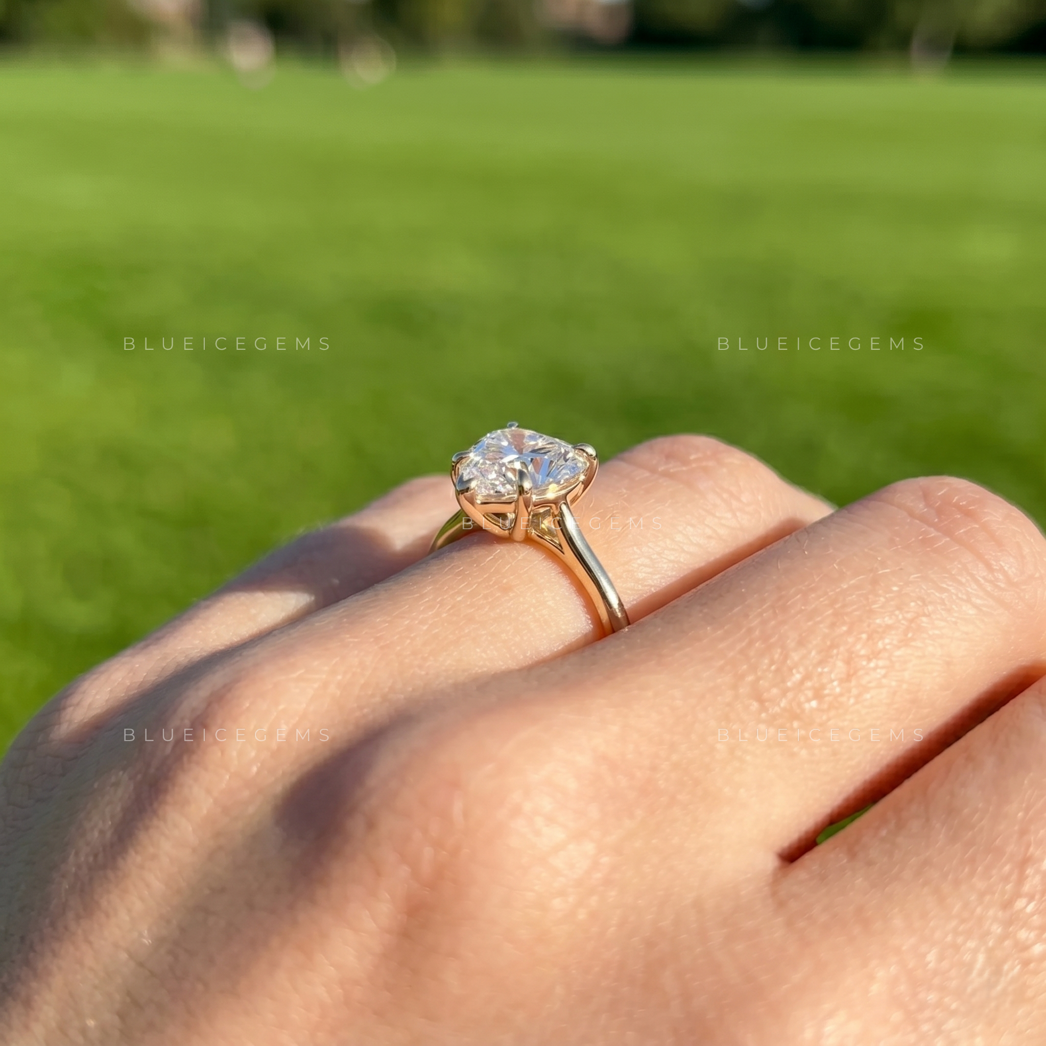 Romantic Heart Brilliant Cut Solitaire Statement Keepsake Ring