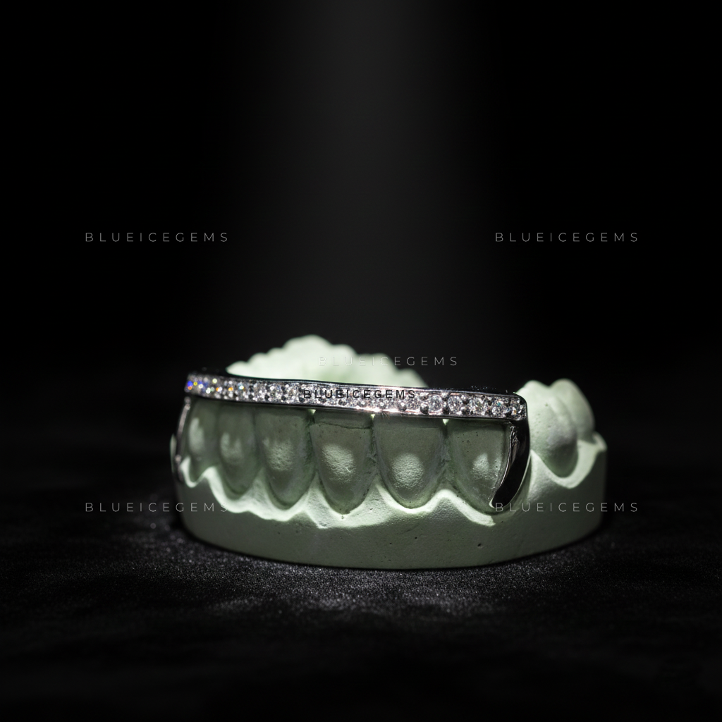 Silver Horizon Diamond Bridge Grillz