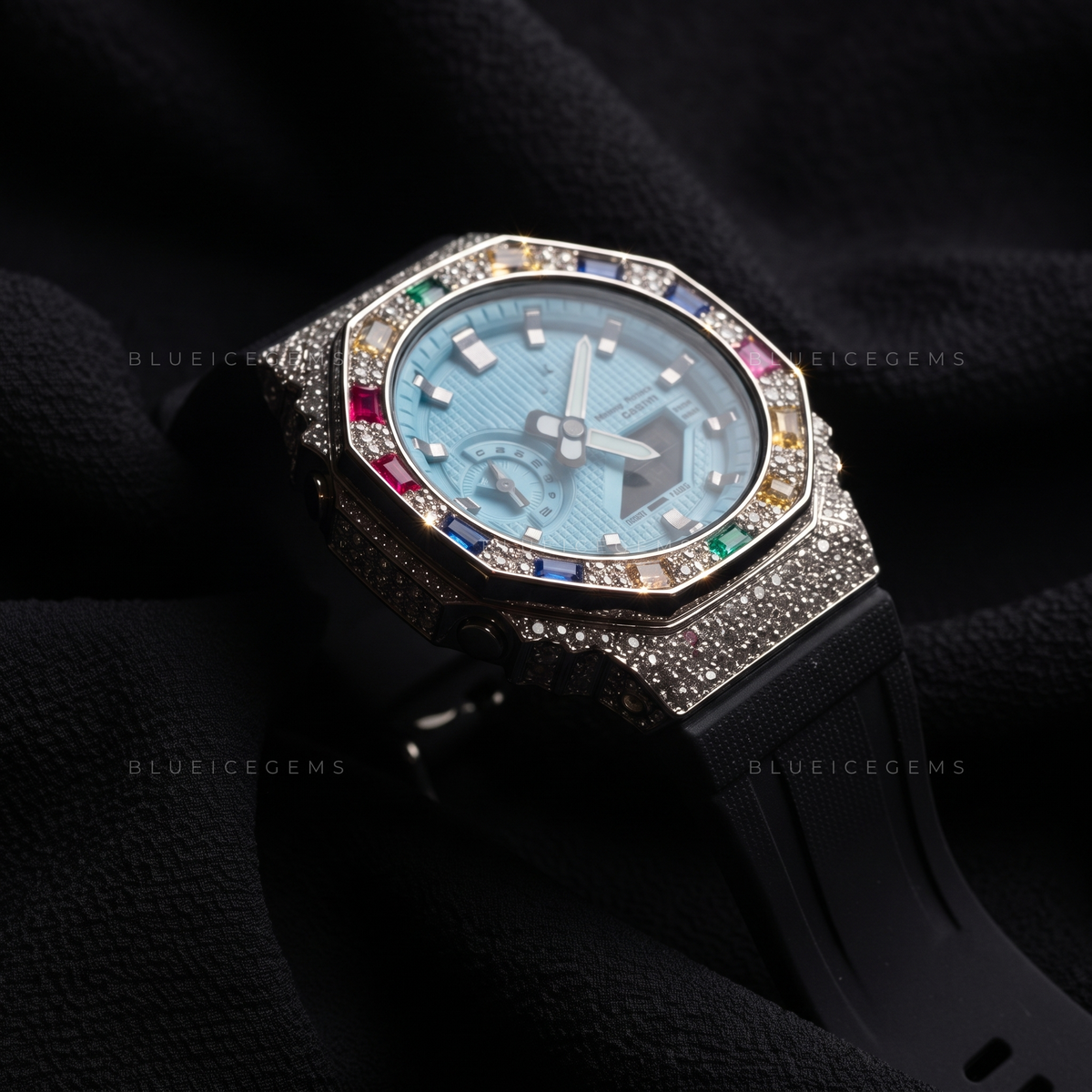 Prismatic Royal Rainbow Iced-Out Watch