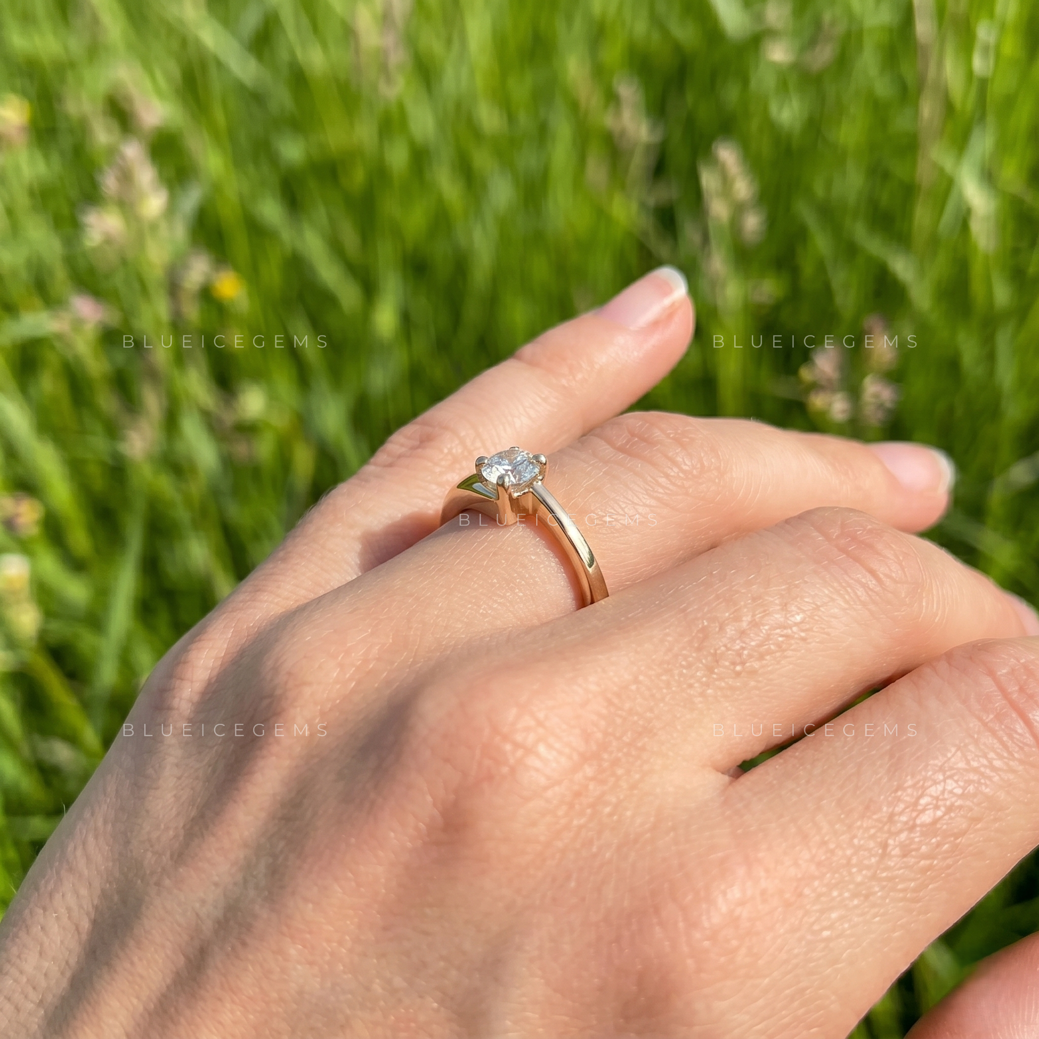 Infinite Promise Round Brilliant Cut Half Eternity Band