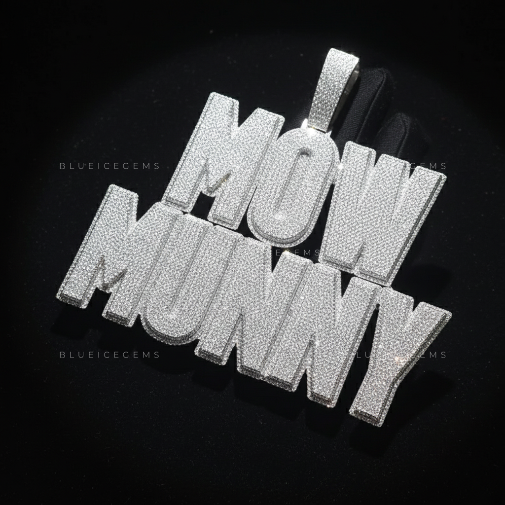 "MOW MUNNY" Two-Tier Custom Block Pendant