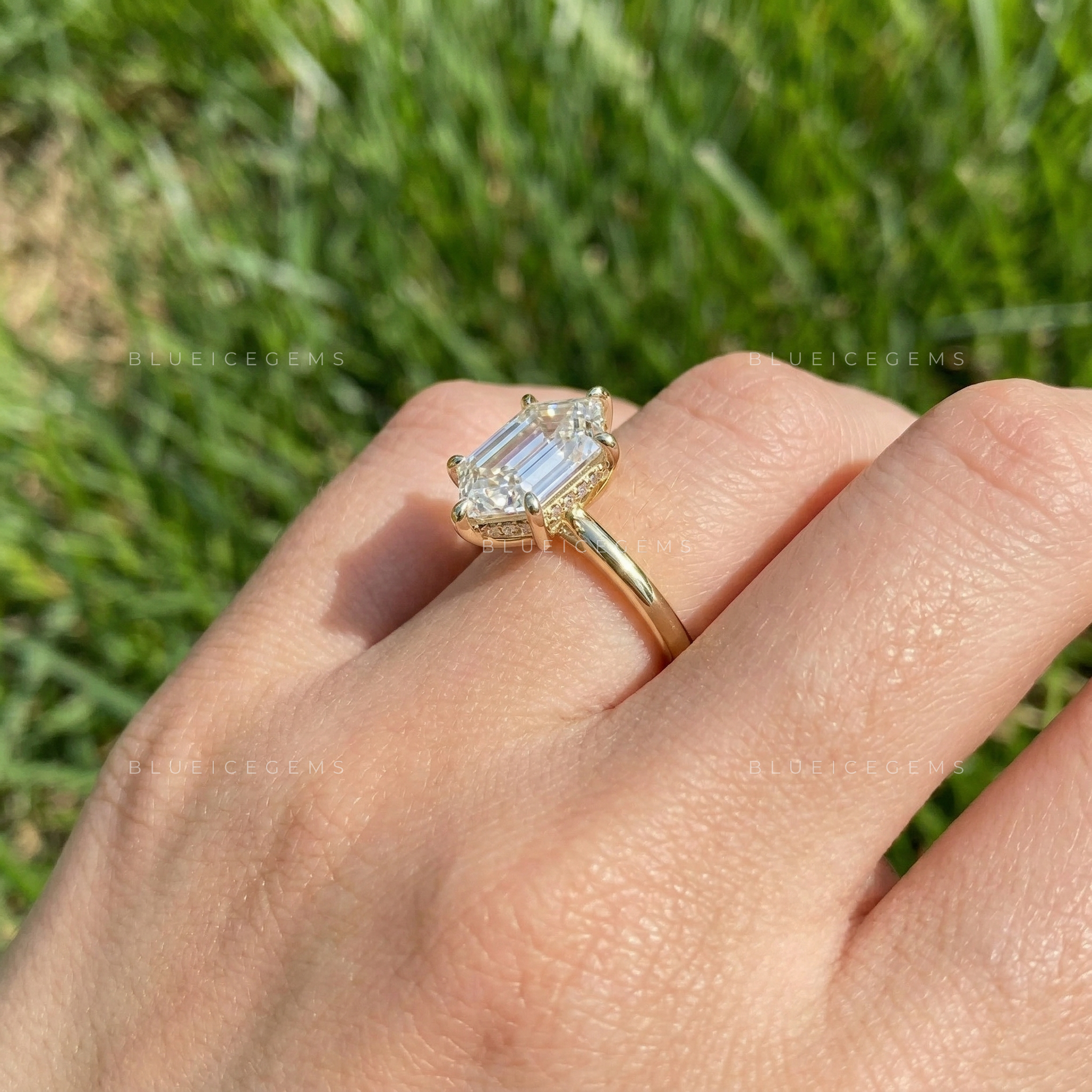 Architectural Allure Hexagon Step Cut Solitaire Ring