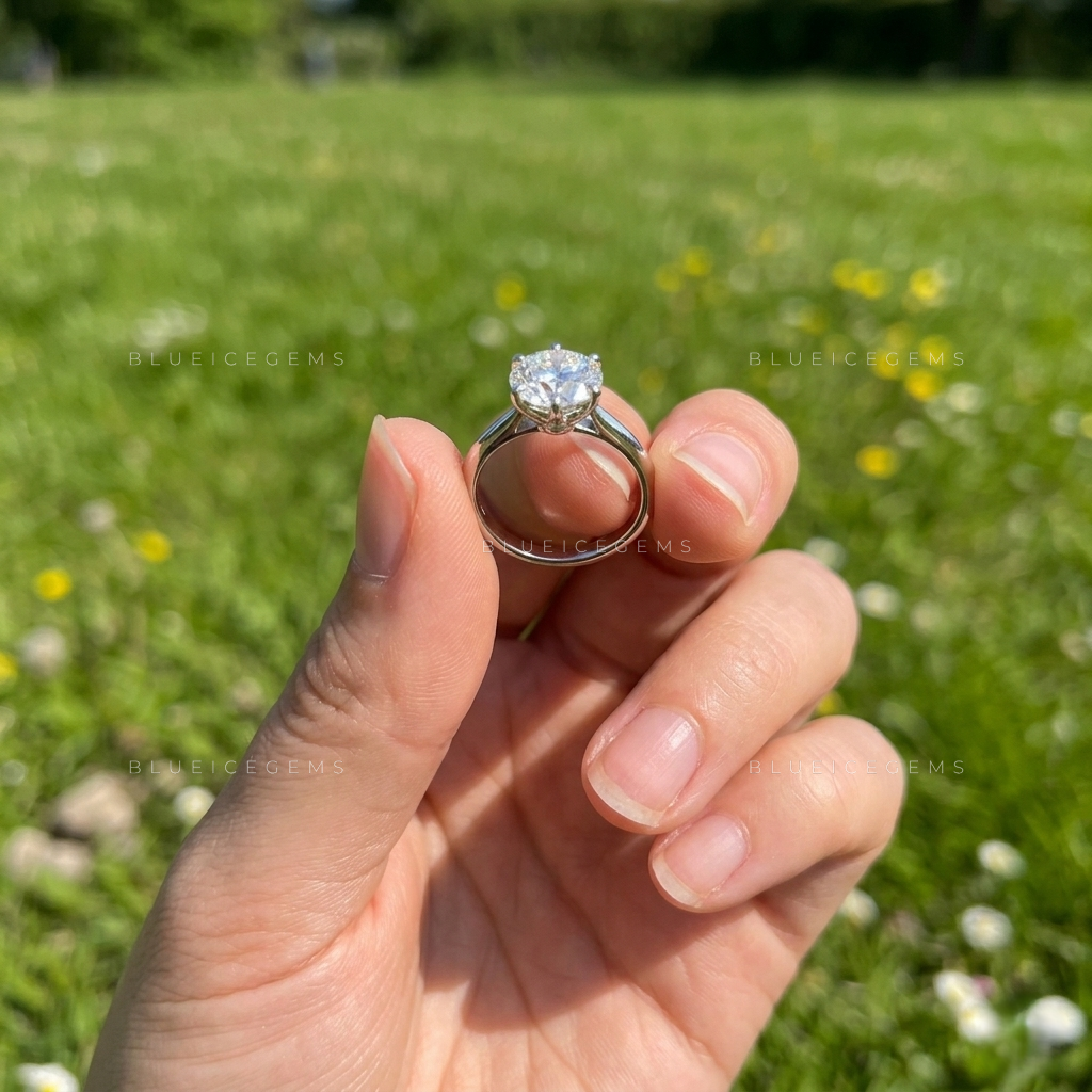 Round Brilliant Cut Hidden Halo Romantic Anniversary Treasure Ring