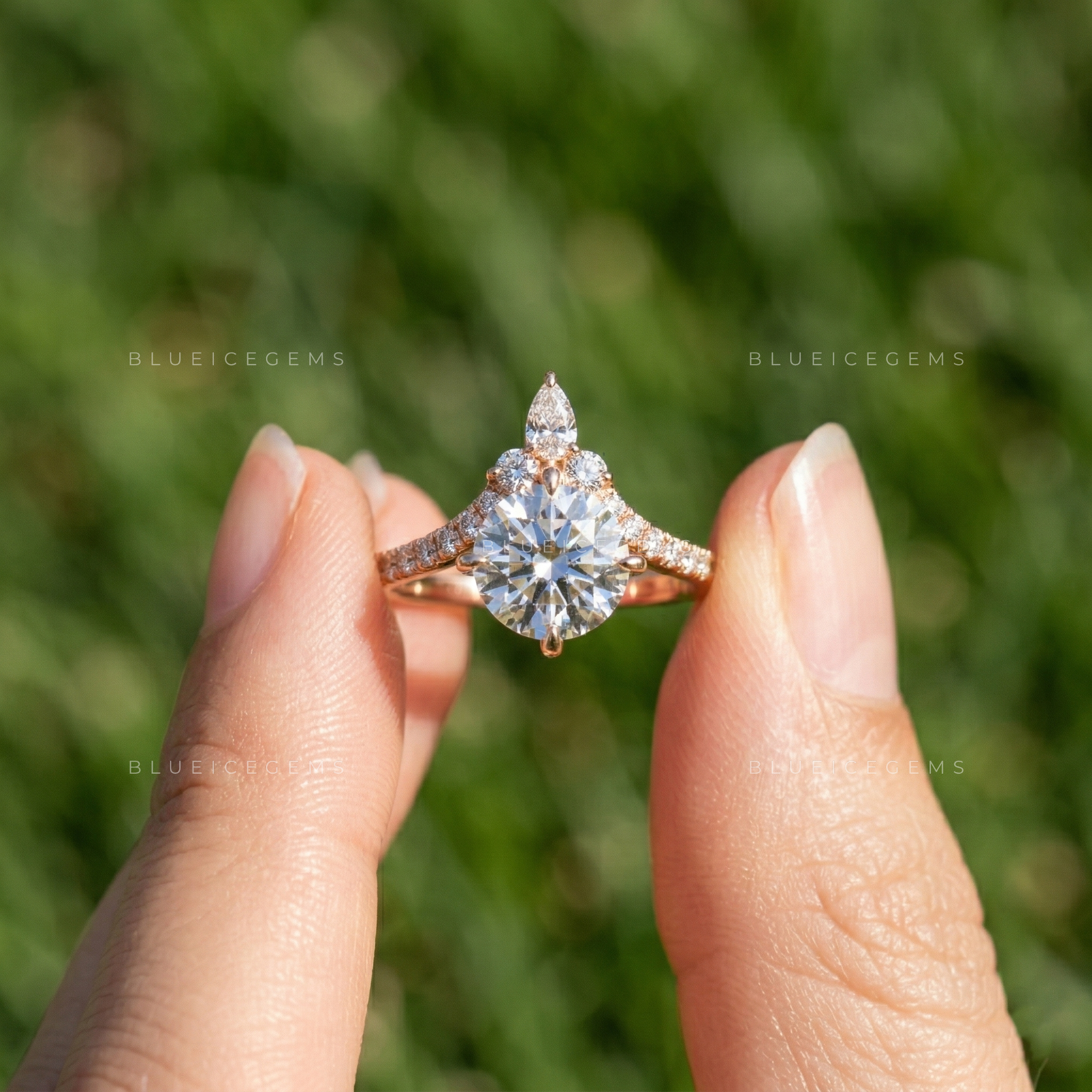 The "Nouveau" Chevron: A Dreamy Round Cut Statement Piece