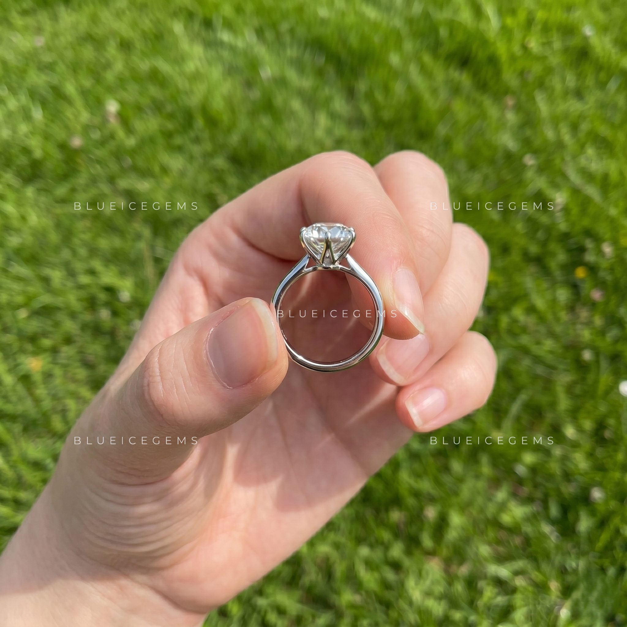 Serenade of Light Round Cut Accent Engagement Ring