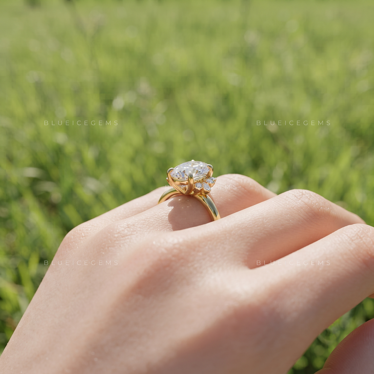 The Elowen Sculpted Floral Engagement Ring