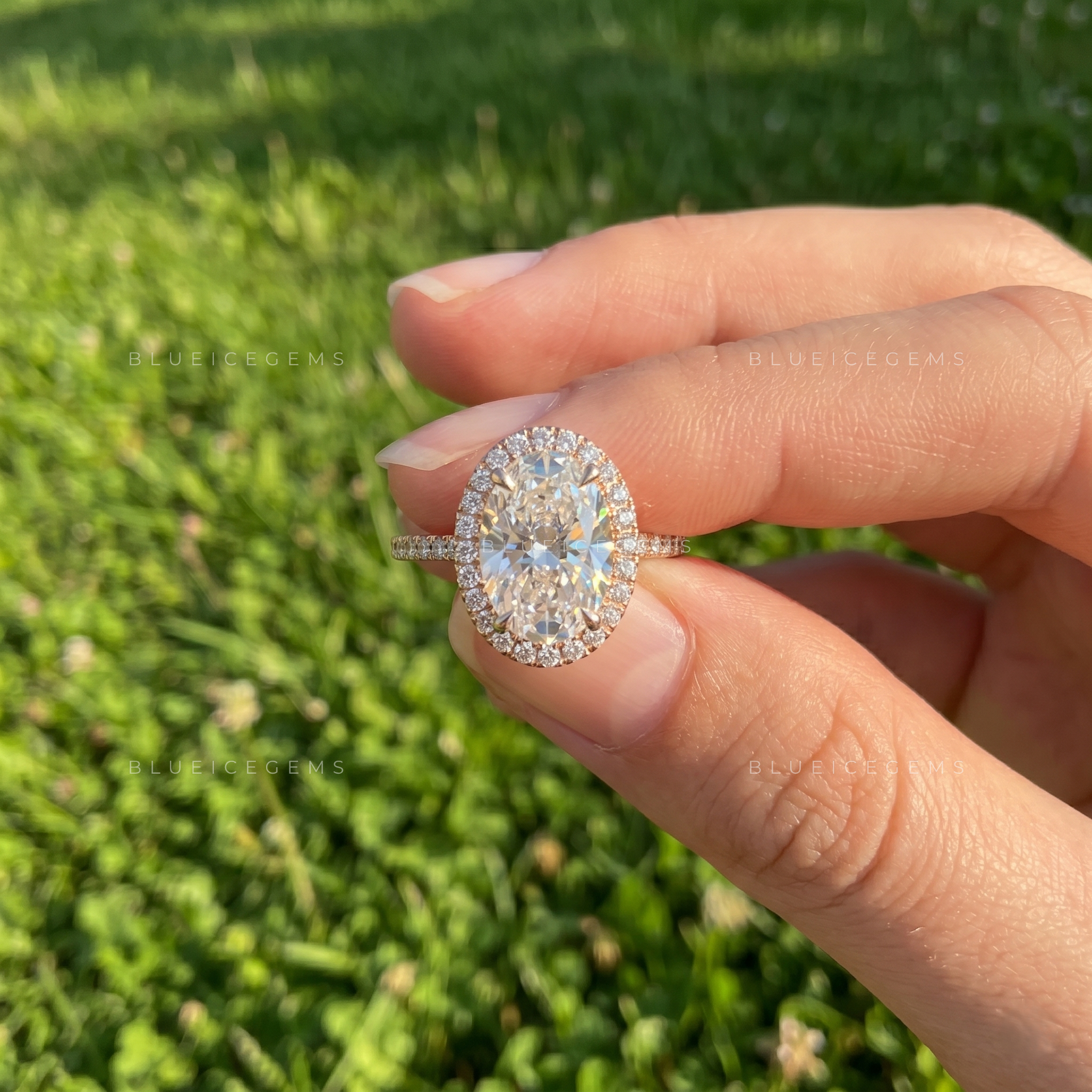 Evora Oval Cut Brilliant Accent Solitaire Engagement Ring