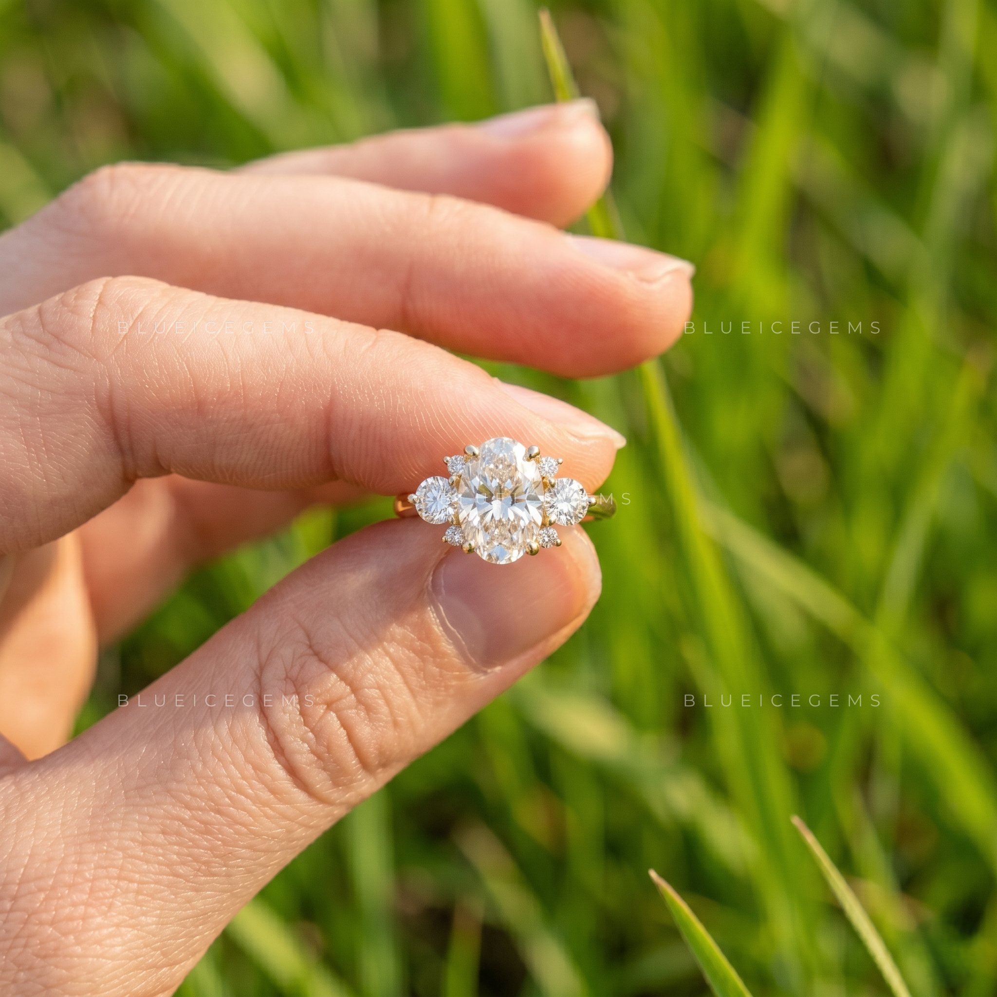 Antique Elegance Oval Brilliant Cut Art Deco Engagement Ring