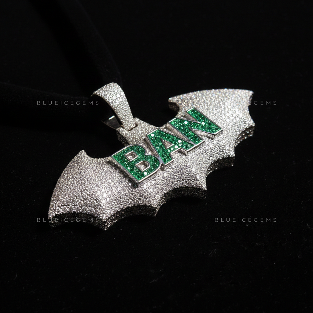 The "BAN" Dark Knight: Emerald-Flooded Script & Bat-Wing Sovereign