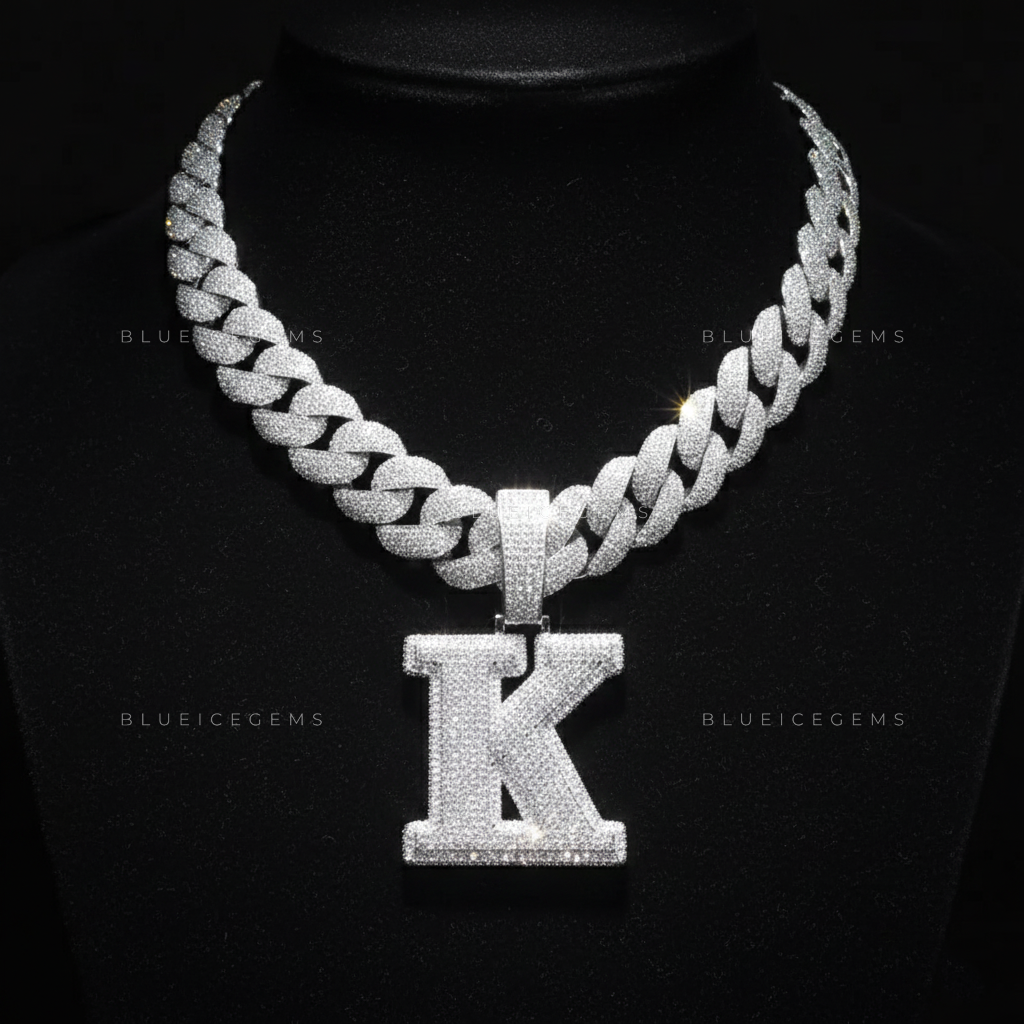 "J" Custom 3D Bubble Initial Pendant