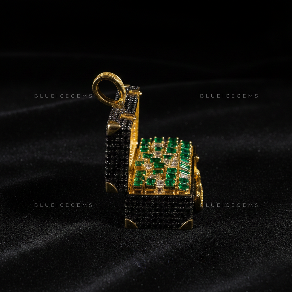 The "Wealth Case" Vault: Onyx Briefcase & Emerald-Cash Sovereign