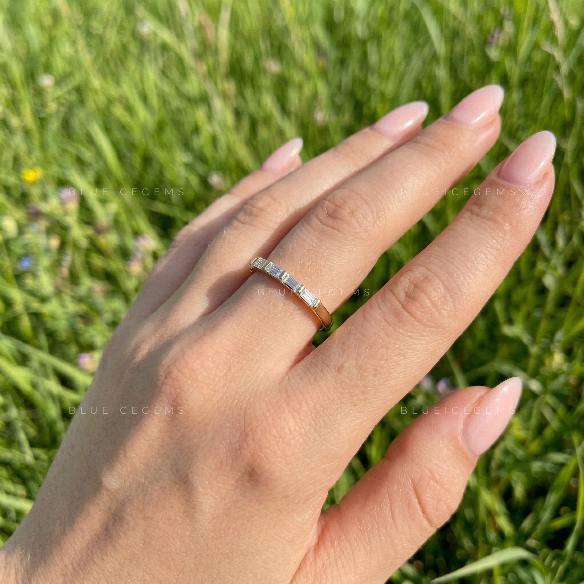 Minimalist Brilliance Baguette Cut Diamond Eternity Band