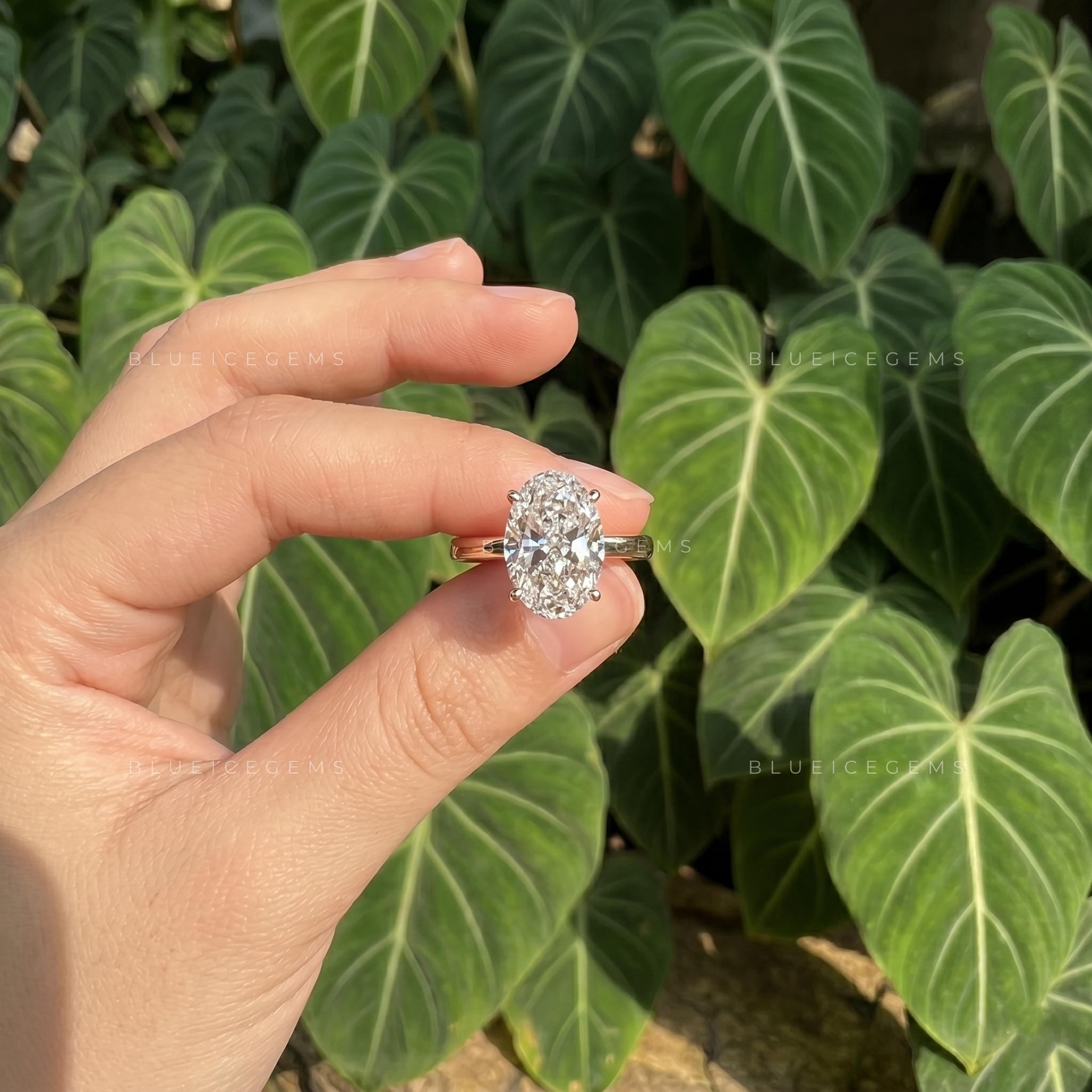 Grand Splendor Oval Cut Hidden Halo Engagement Ring
