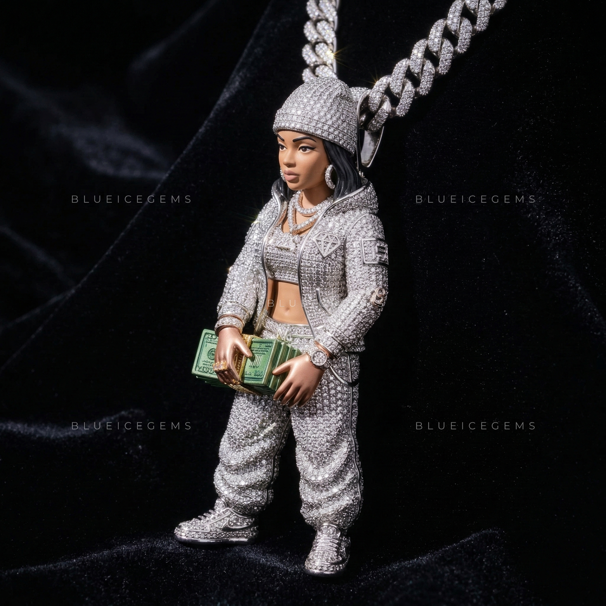 The "Paper Chase" Figurine: 3D Urban Icon & Cash-Stack Sovereign