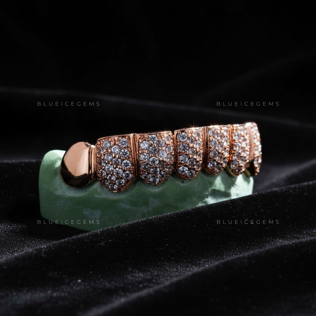 Rose Gold Radiant Shield Grillz