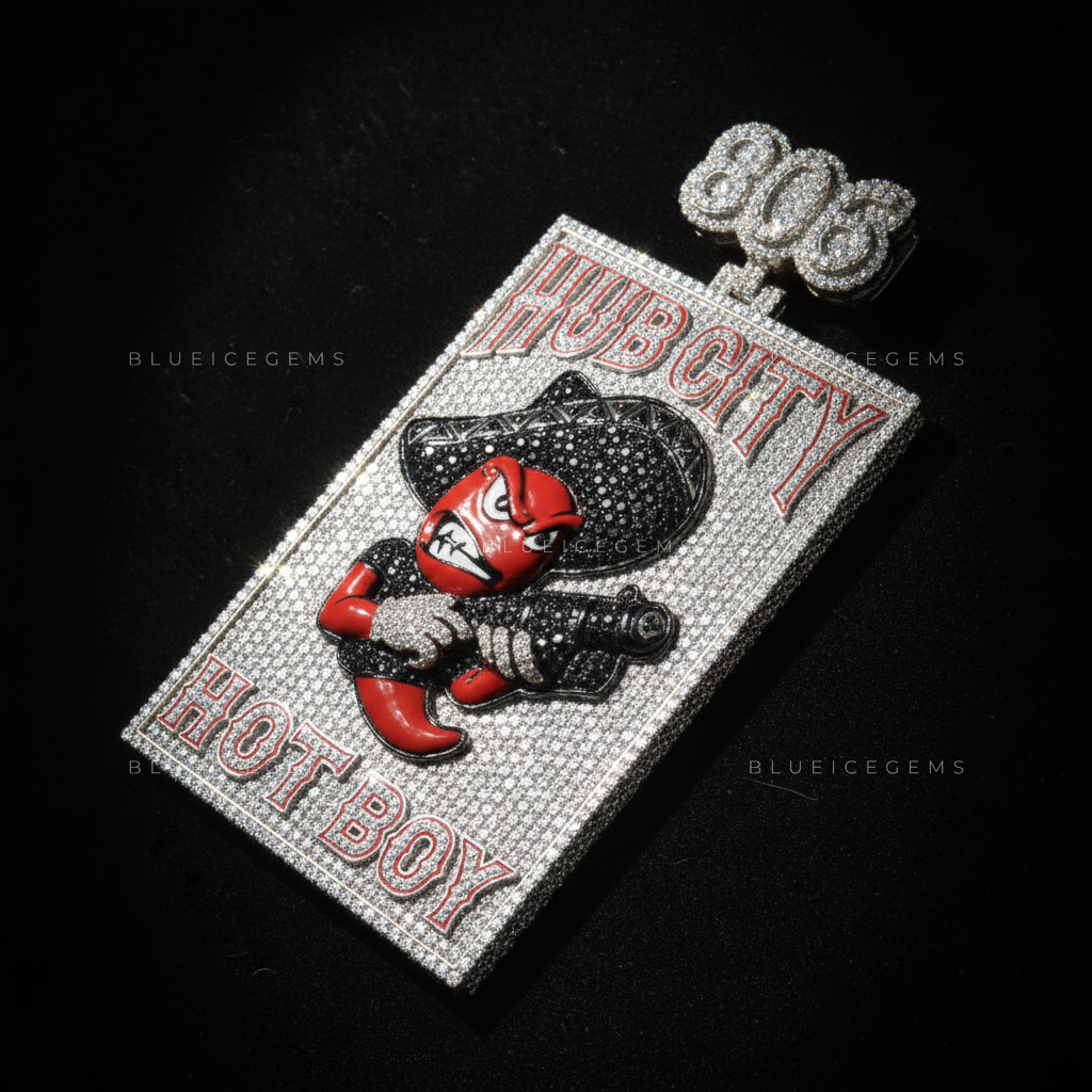 The "HUB CITY" 806 Sovereign: Character-Infused Multi-Tone Tablet Pendant