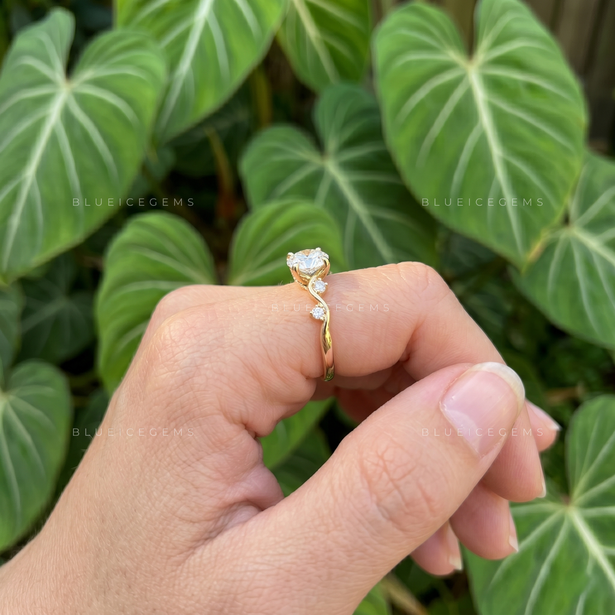 Vintage Inspired Round Cut Delicate Diamond Engagement Ring
