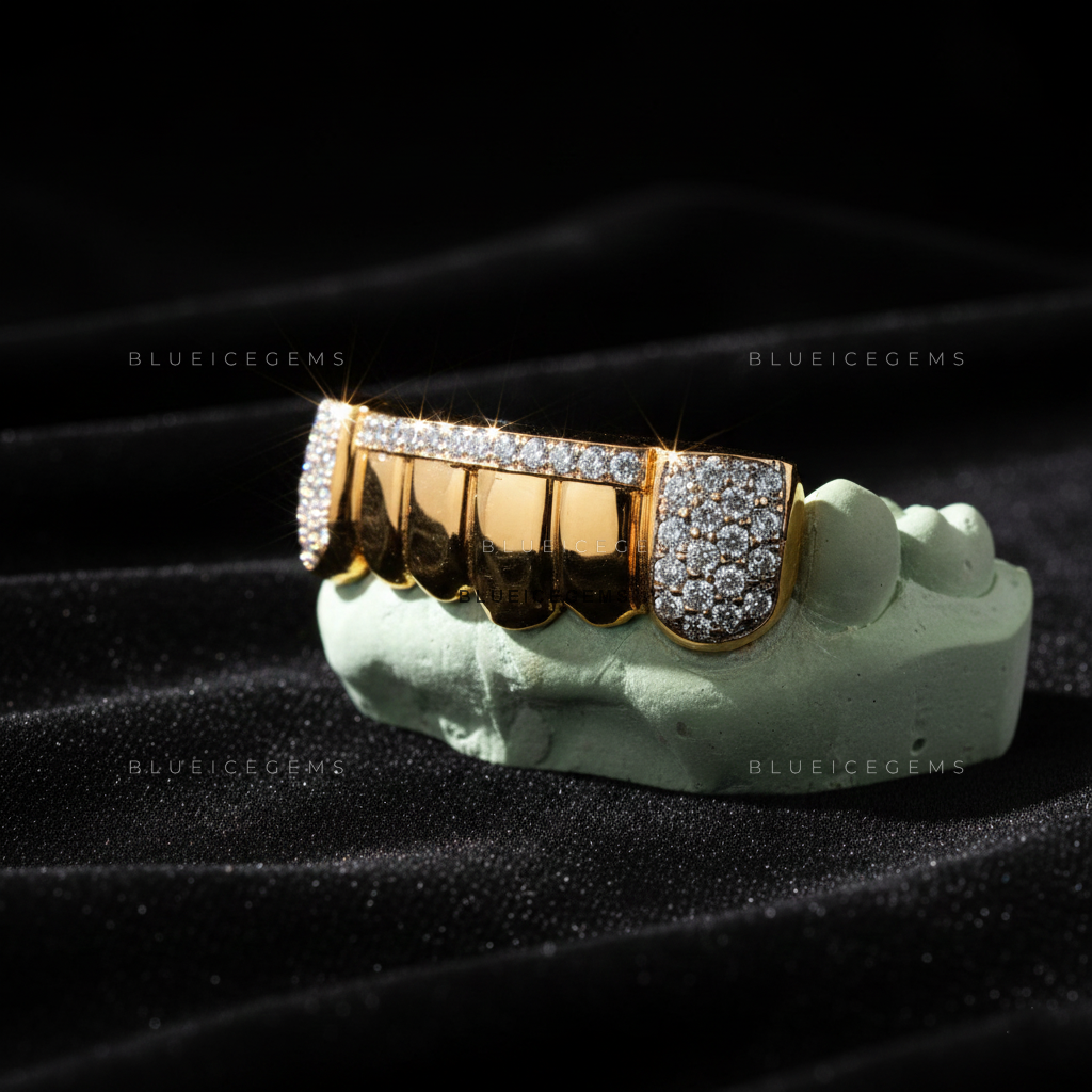 Gilded Horizon Diamond Bridge Grillz