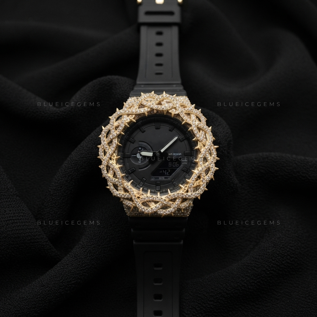 Golden Thorn Empire VVS Moissanite Watch