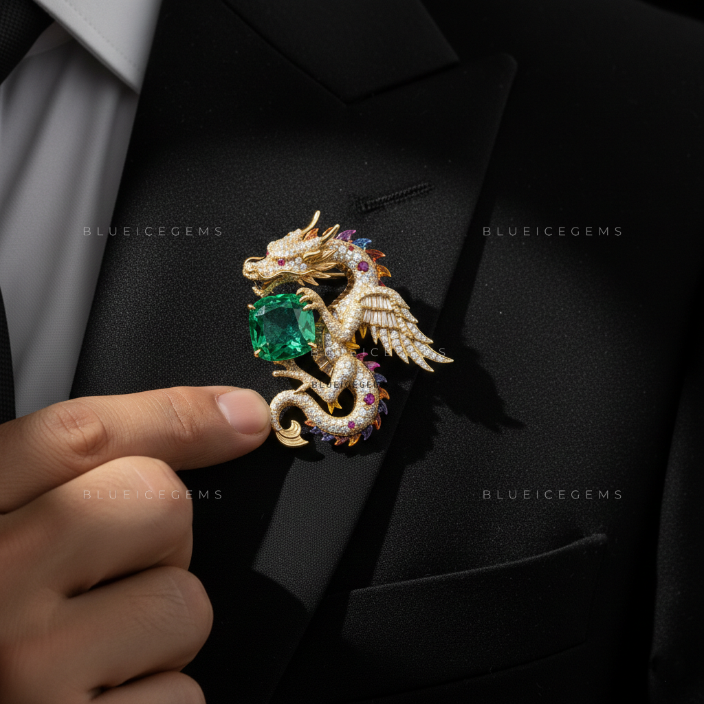 The Imperial Wyvern: Bespoke Dragon Statement Brooch
